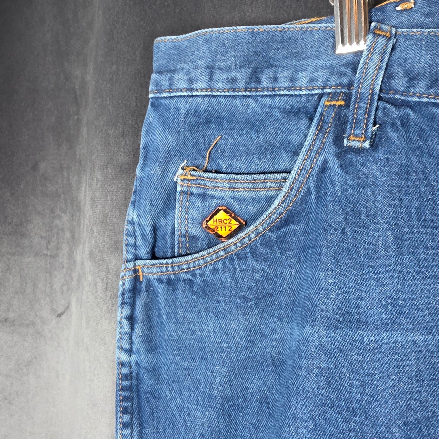 Wrangler FR Flame Resistant Jeans Men’s W44 L32 Black Straight Cotton Denim