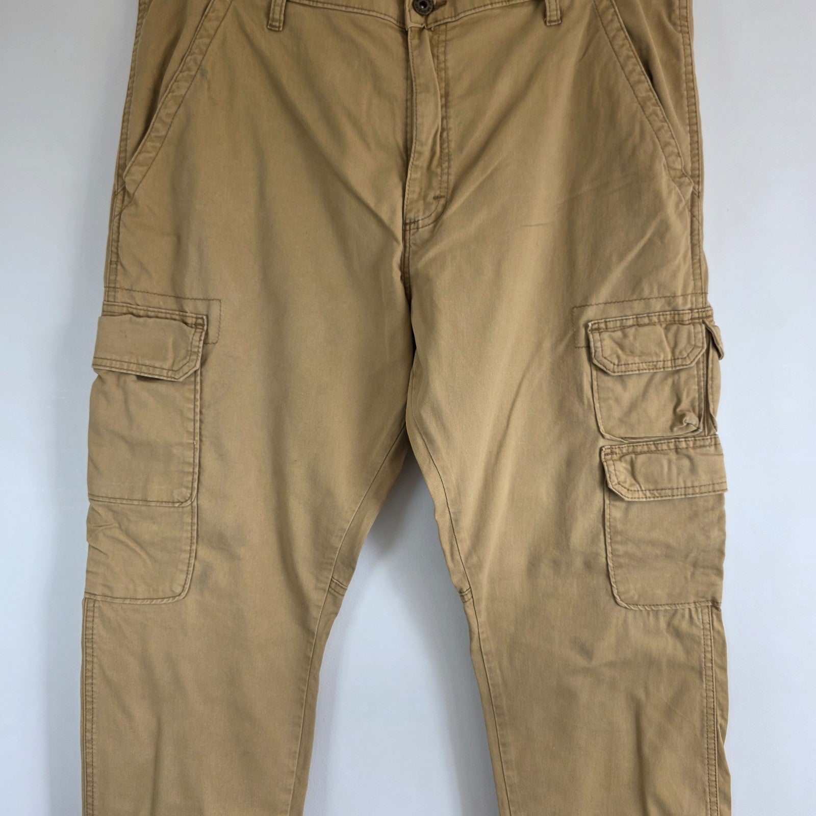 Wrangler Cargo Combat Trousers Mens W36 L32 Beige Regular Taper Military Utility