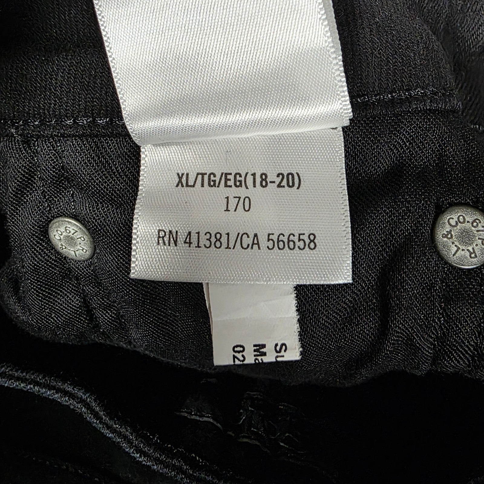 Polo Ralph Lauren Boys Black Jeans Youth XL 18–20 Straight Leg Stretch Denim