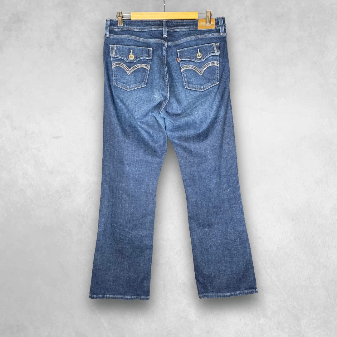 Levi’s 529 Bootcut Jeans W32 L33 Blue Women’s Curvy Fit Stretch Denim Y2K