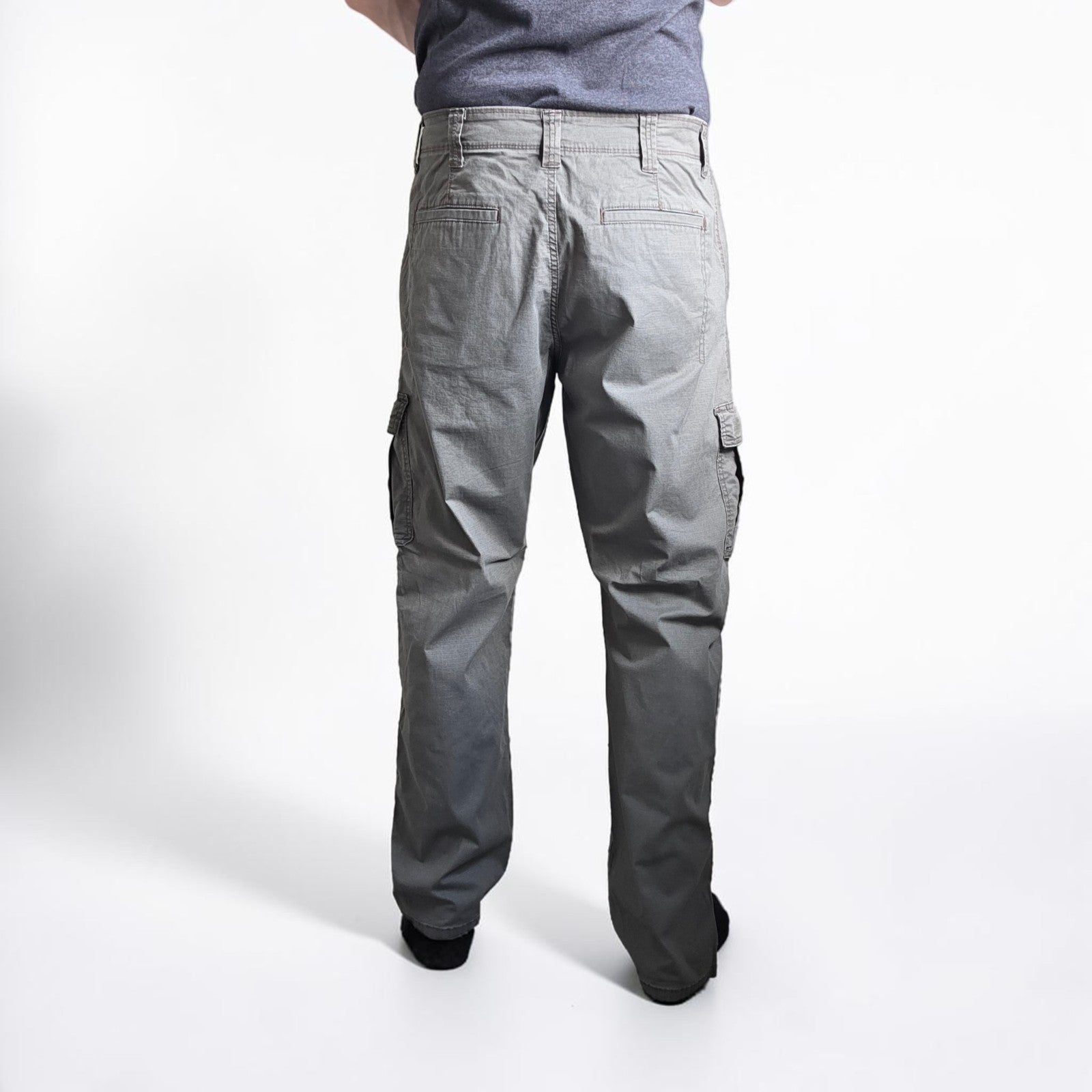 Wrangler Cargo Trousers Mens W34 L32 Grey Utility Combat Military Pants Relaxed