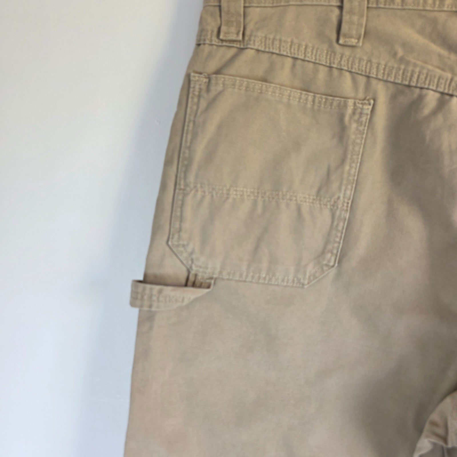 Wrangler Carpenter Shorts W38 Beige Workwear Utility Cargo Shorts Mens Cotton