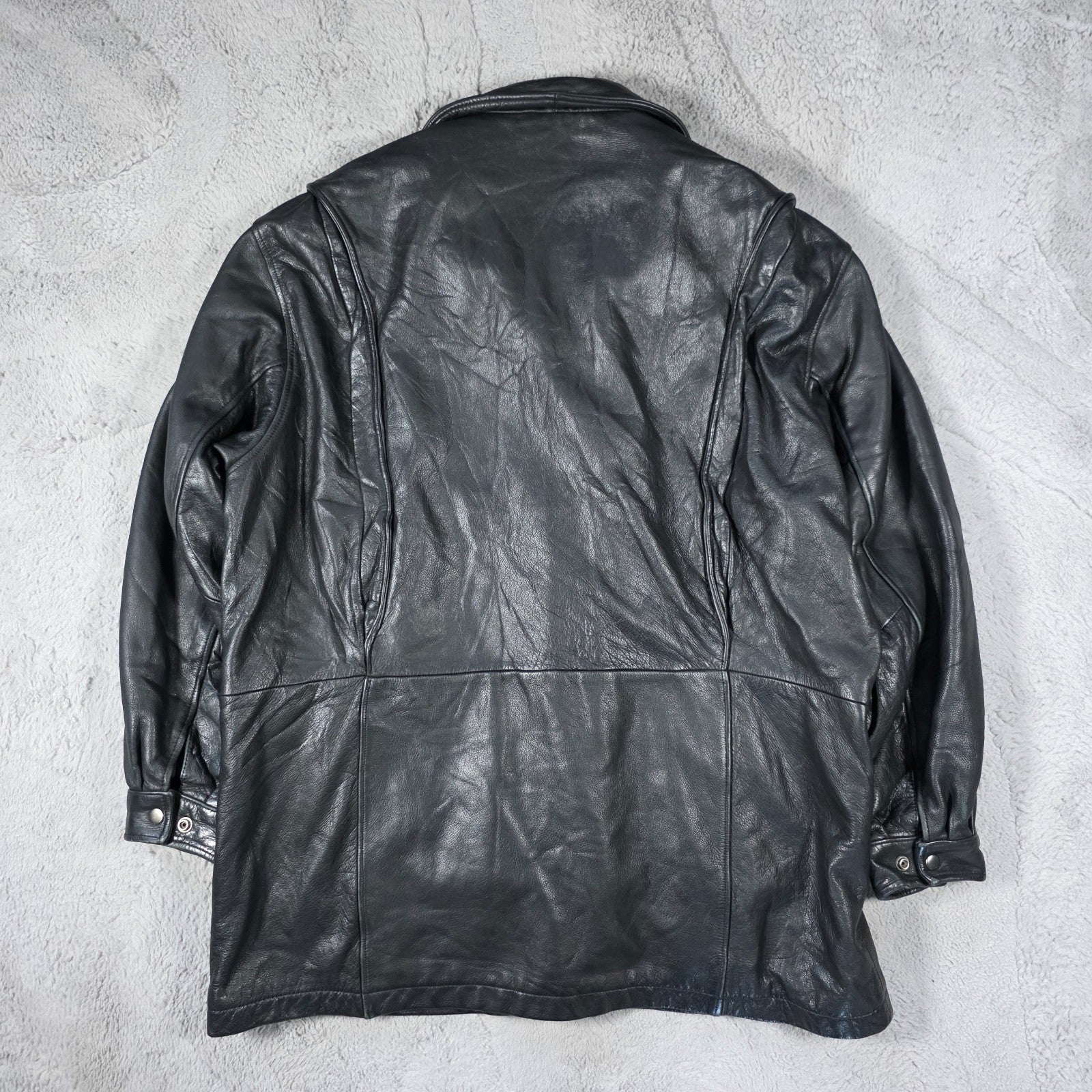 Wilsons Leather Jacket Men’s XL Black Genuine Leather Thinsulate Lined