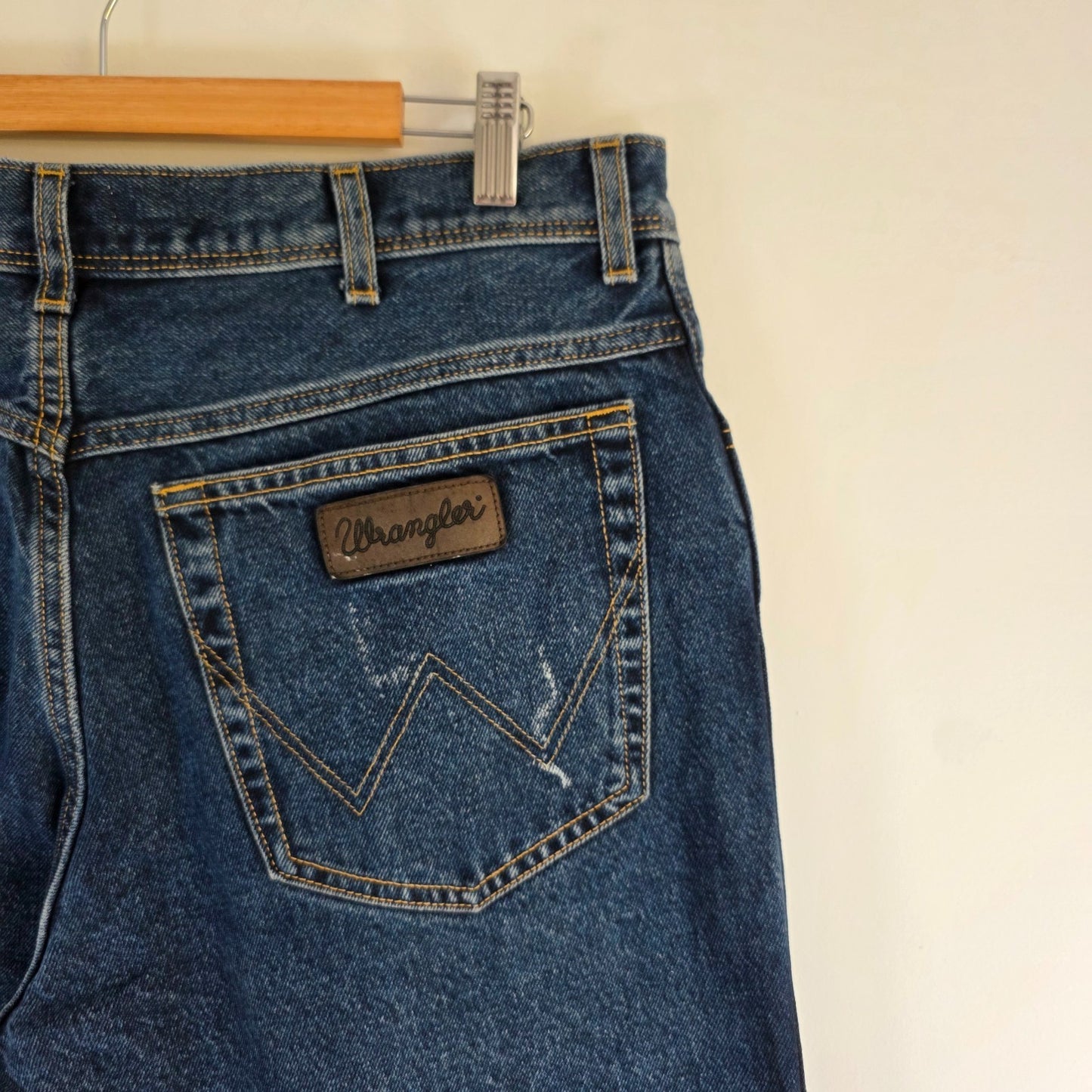 Wrangler Texas Jeans W37 L29 Blue Straight Leg Denim Mens W38 L30