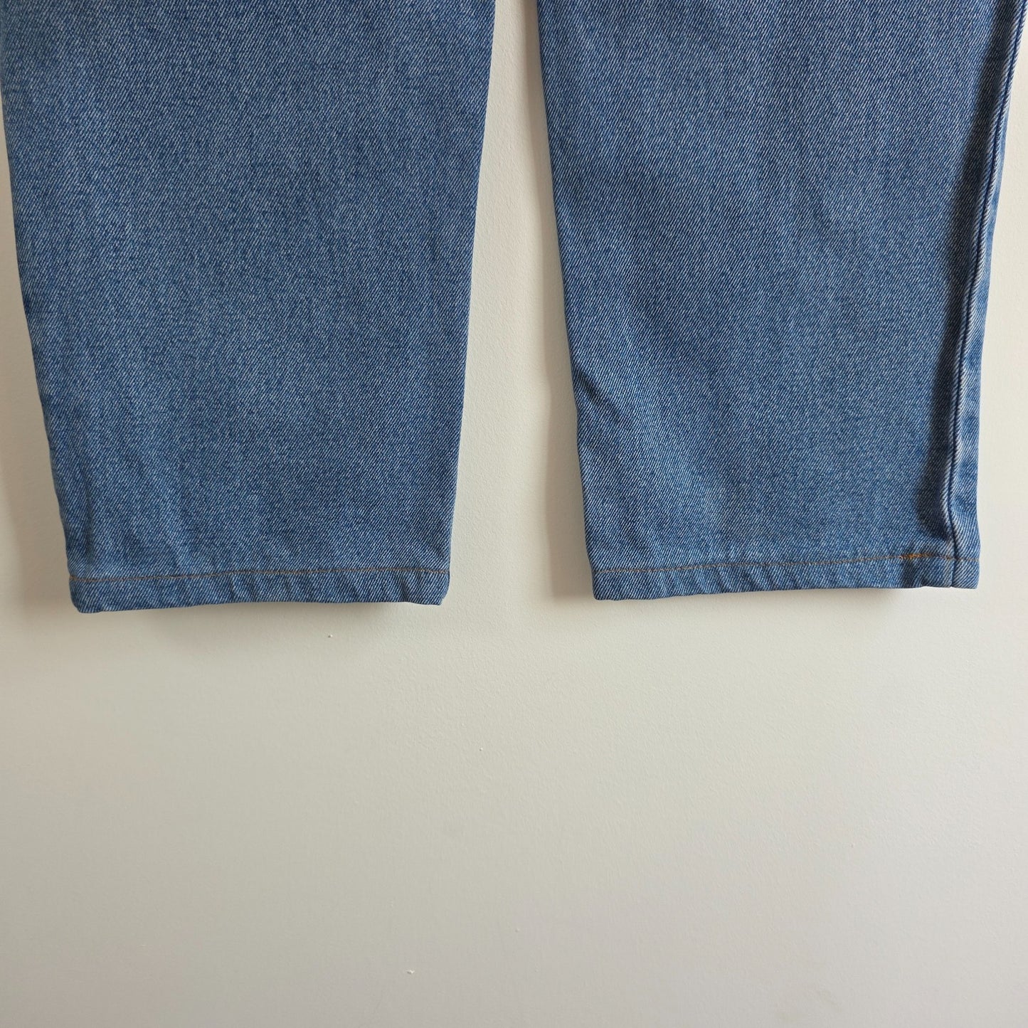 Robe Di Kappa blue straight jeans with vintage wash and subtle logo detail.