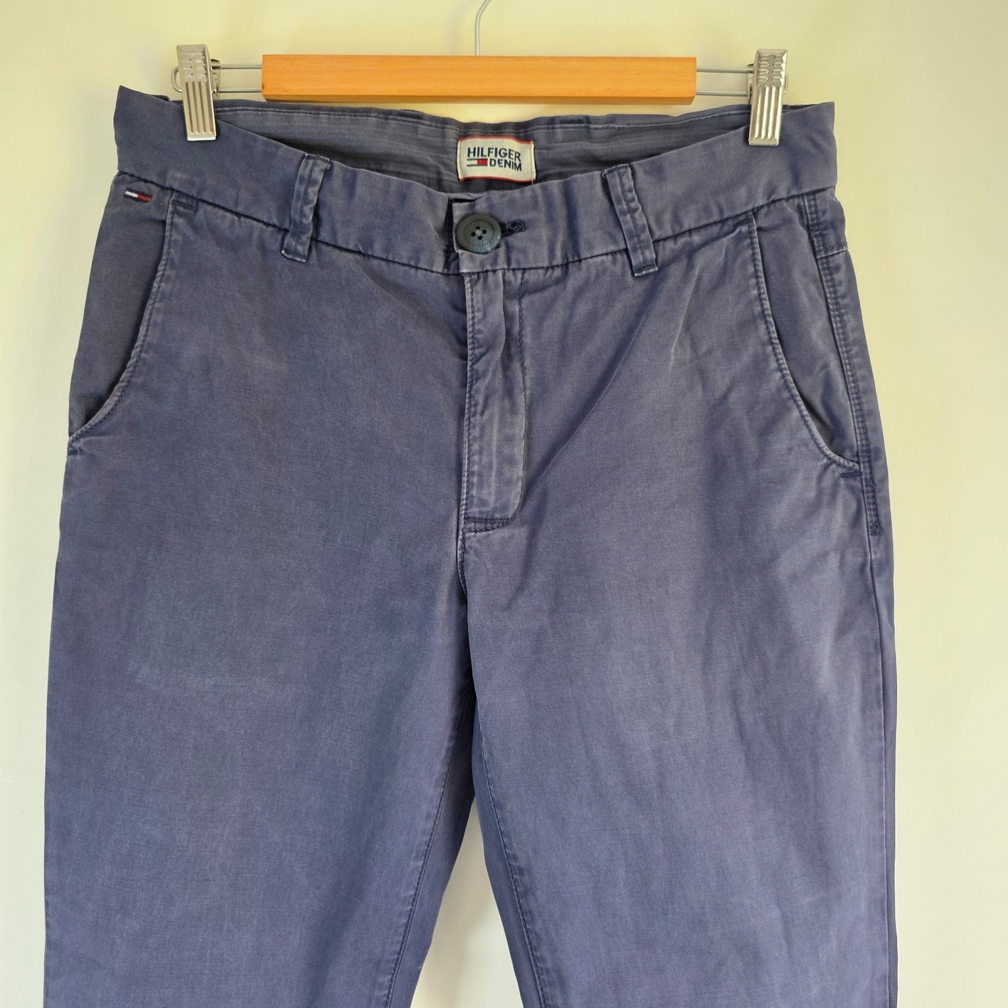 Tommy Hilfiger Fallon Chino Trousers W30 L30 Blue Straight Fit Preppy Casual