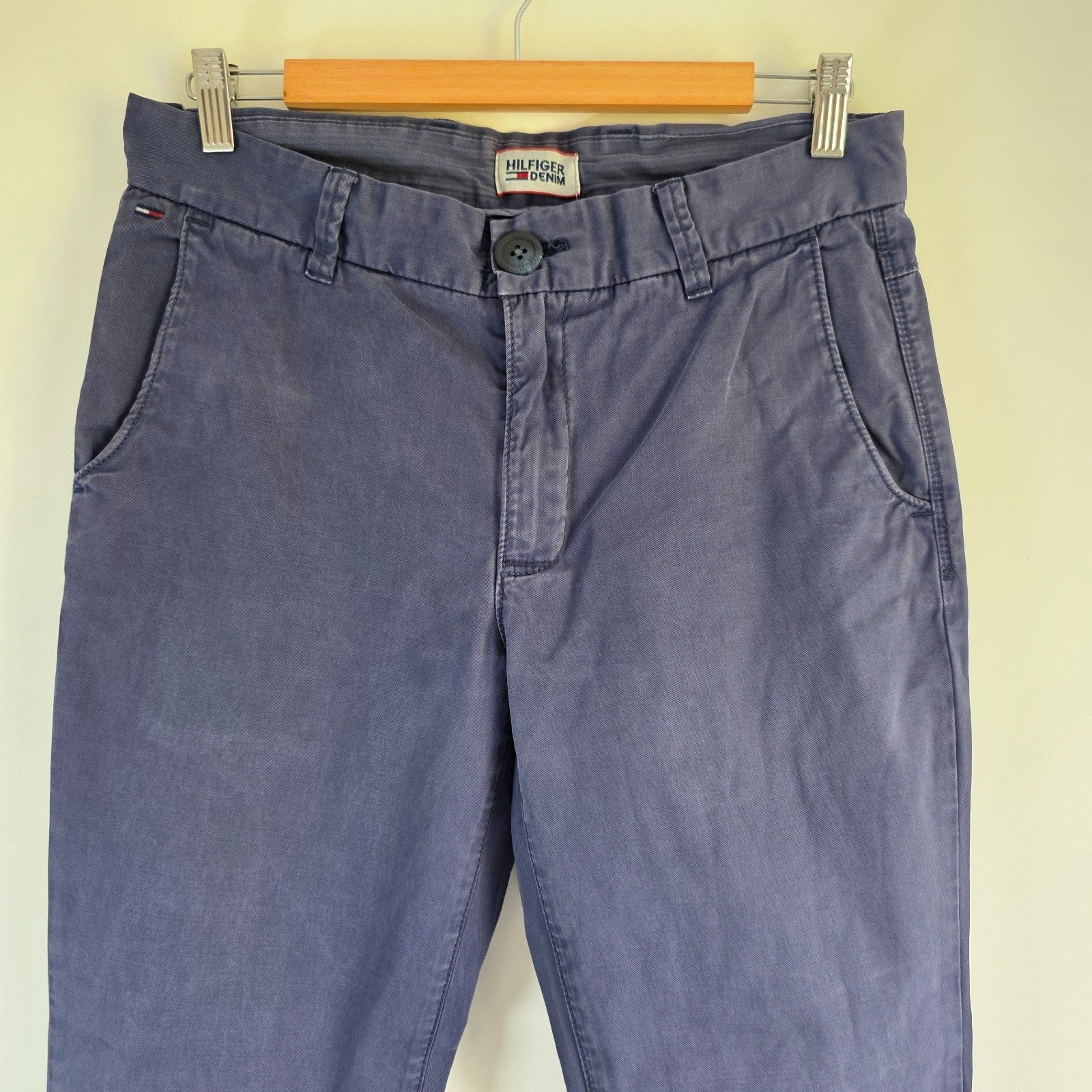 Tommy Hilfiger Fallon Chino Trousers W30 L30 Blue Straight Fit Preppy Casual