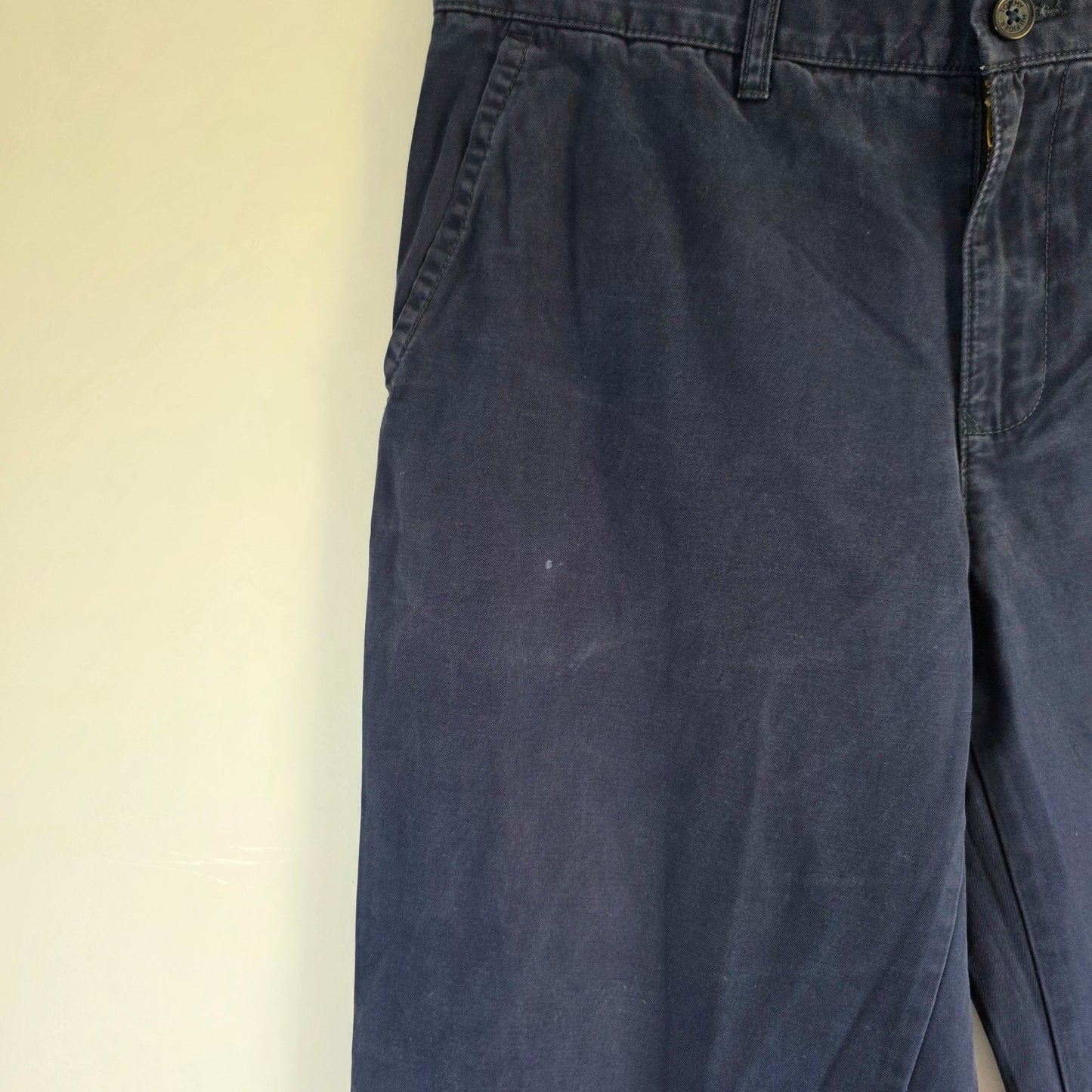 Tommy Hilfiger Chinos W34 L30 Navy Blue Classic Fit Cotton Smart Casual Trousers