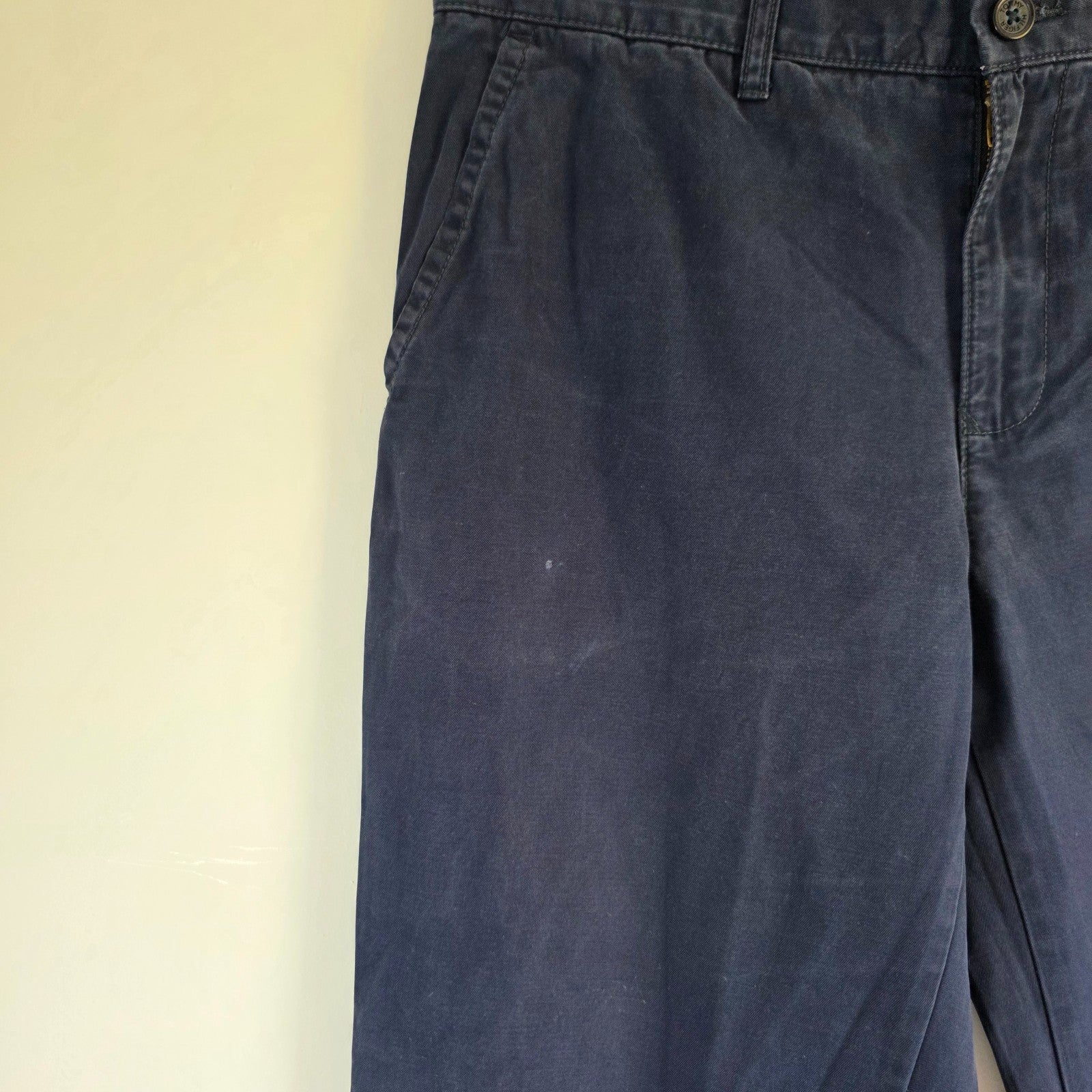 Tommy Hilfiger Chinos W34 L30 Navy Blue Classic Fit Cotton Smart Casual Trousers