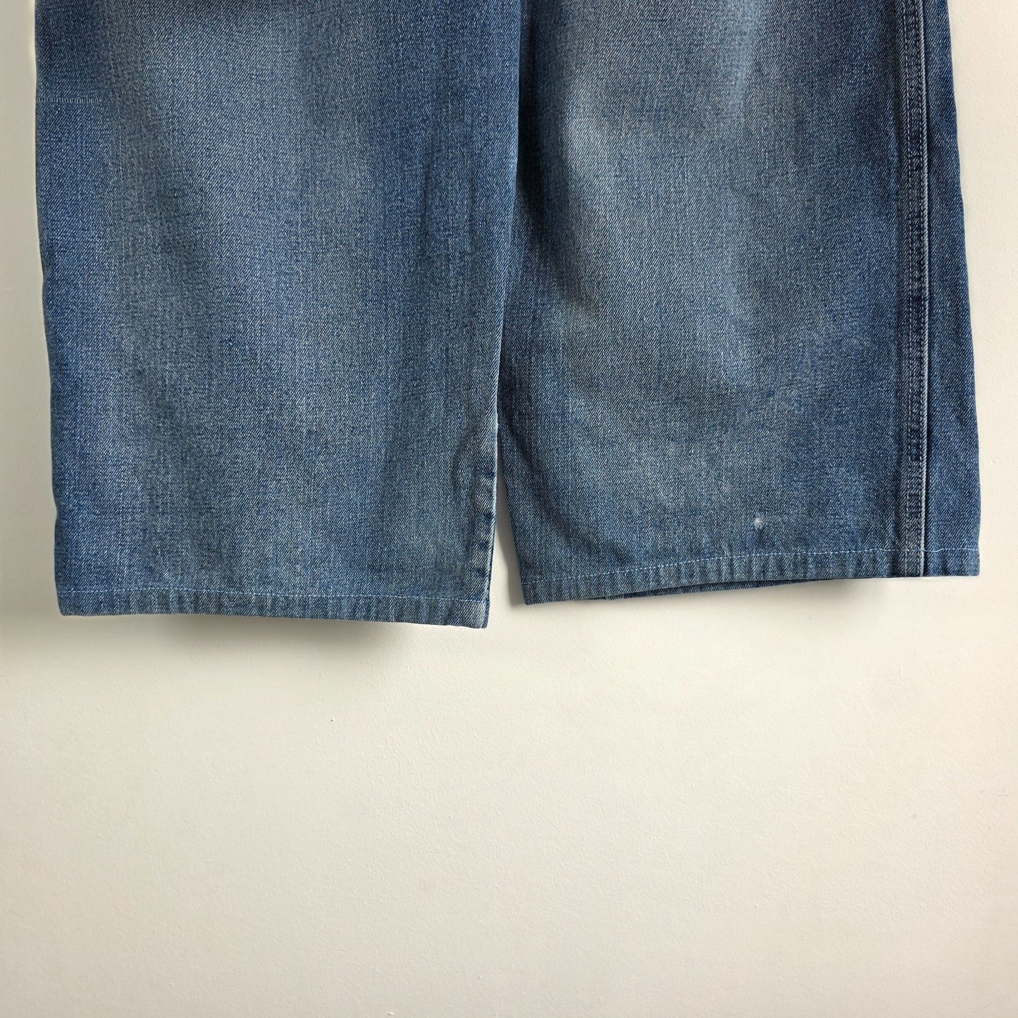 Sean John Long Denim Jorts W31 Blue Carpenter Shorts Y2K Hip Hop Baggy