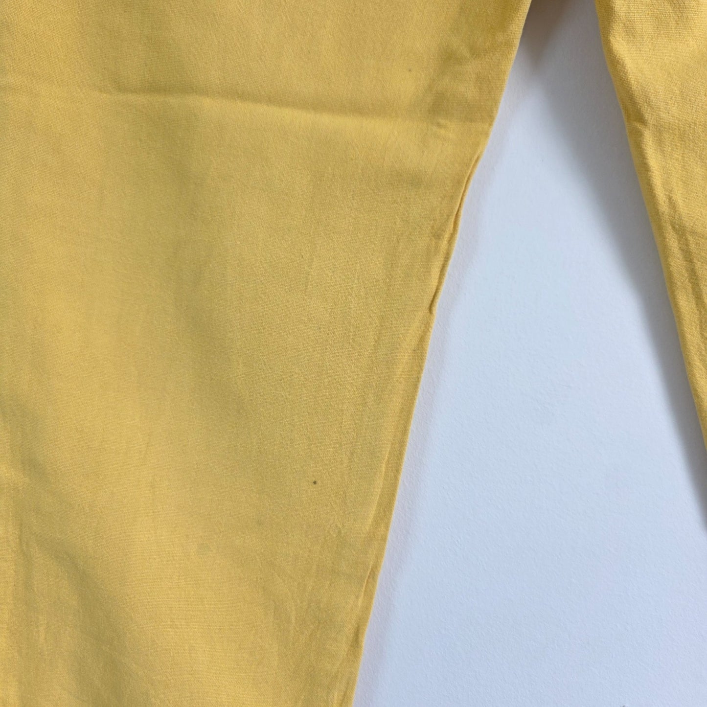 Vintage Wrangler Trousers W32 L28 Yellow Cotton Linen Summer Casual Men's