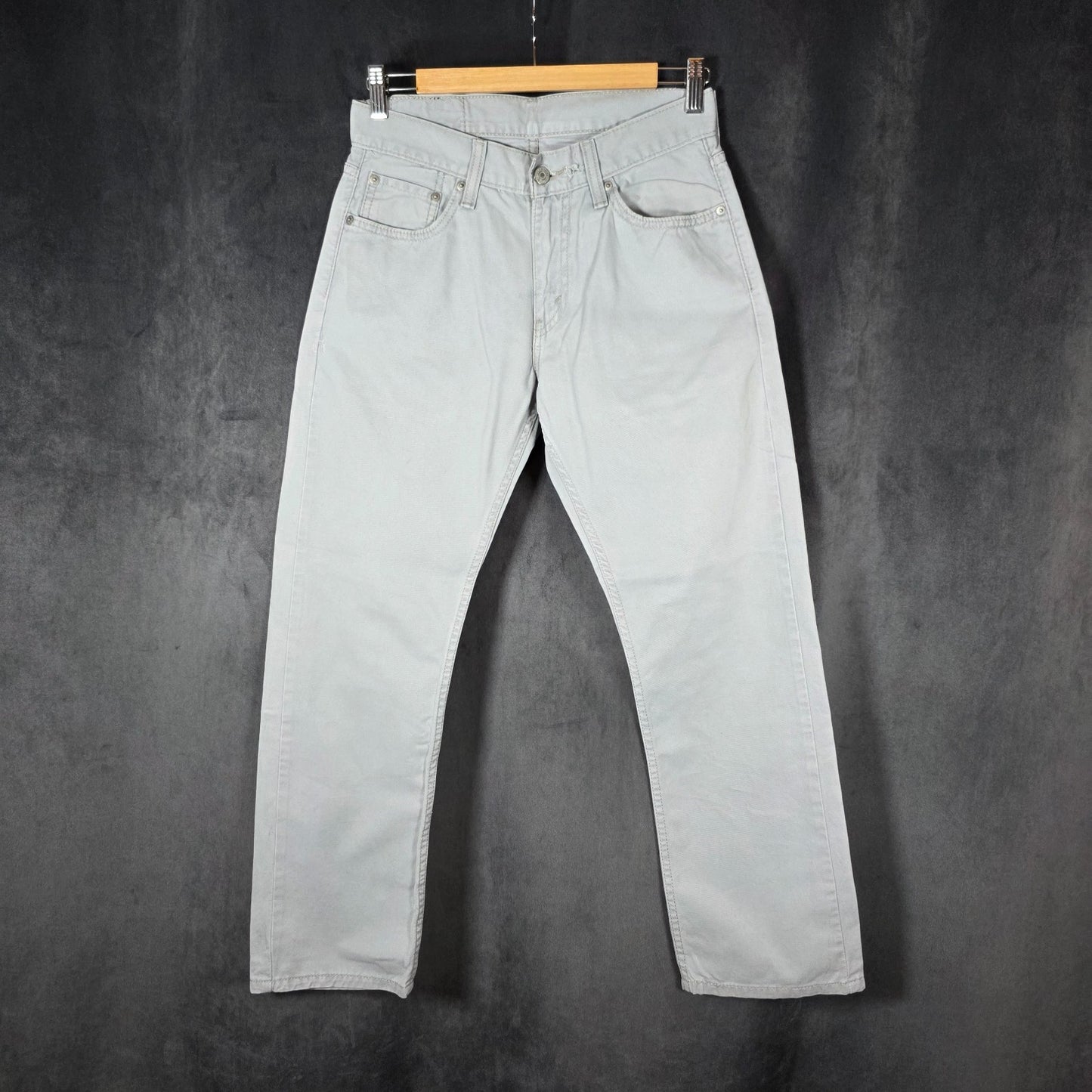 Levi’s 514 Men’s Grey Straight Jeans W29 L30 Lightweight Chino Style Denim