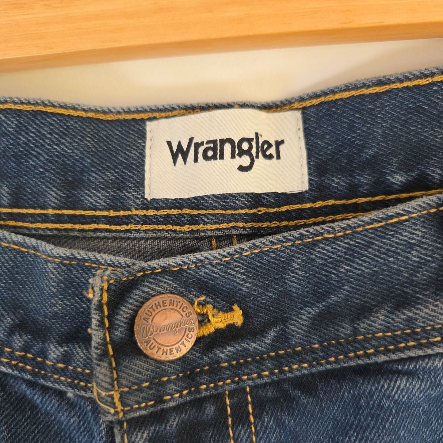 Wrangler Texas Jeans W37 L29 Blue Straight Leg Denim Mens W38 L30