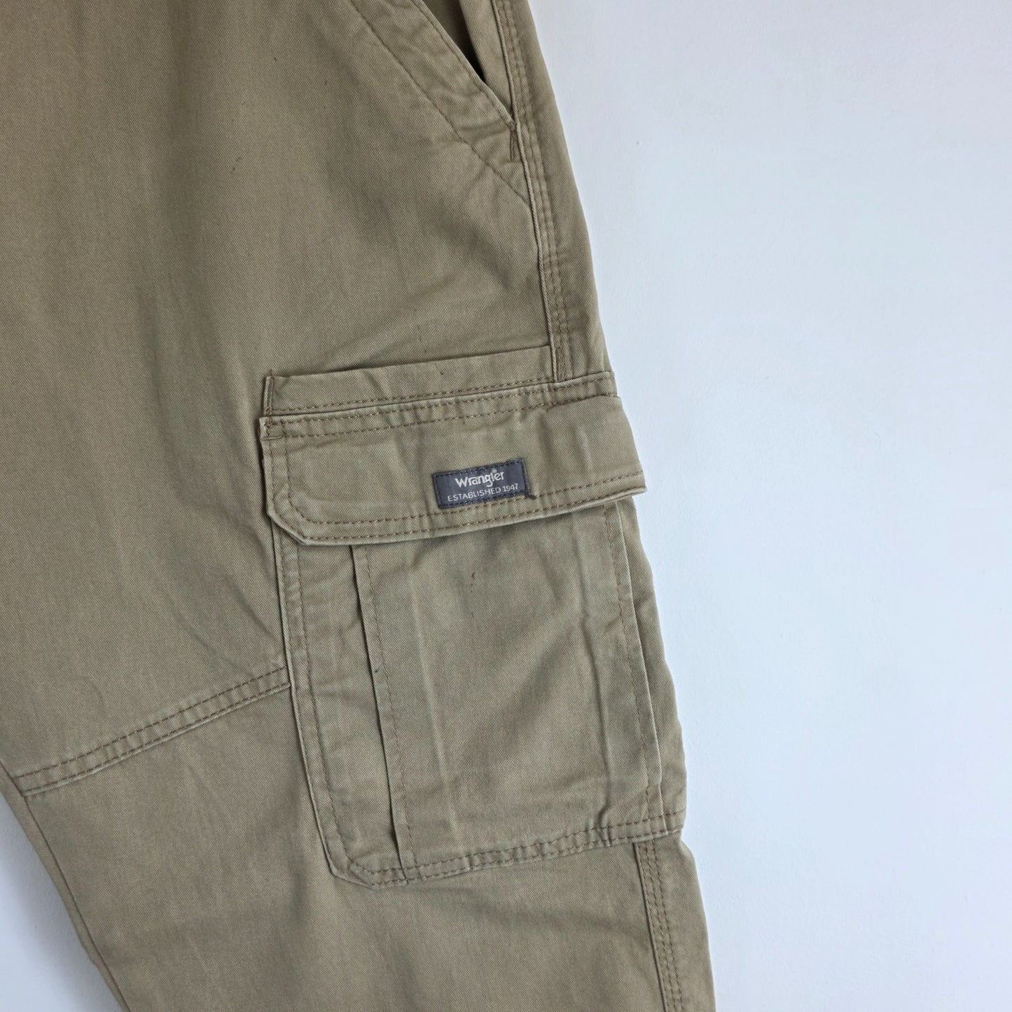 Wrangler Cargo Trousers Mens W30 L30 Beige Relaxed Fit Combat Military Utility