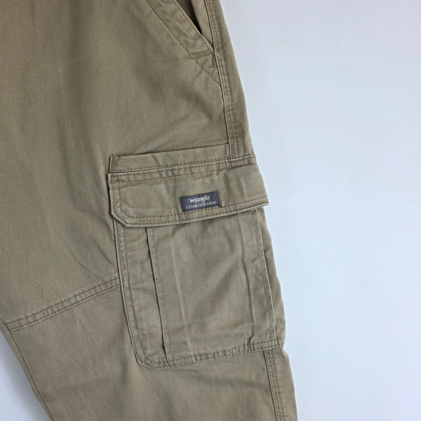 Wrangler Cargo Trousers Mens W30 L30 Beige Relaxed Fit Combat Military Utility