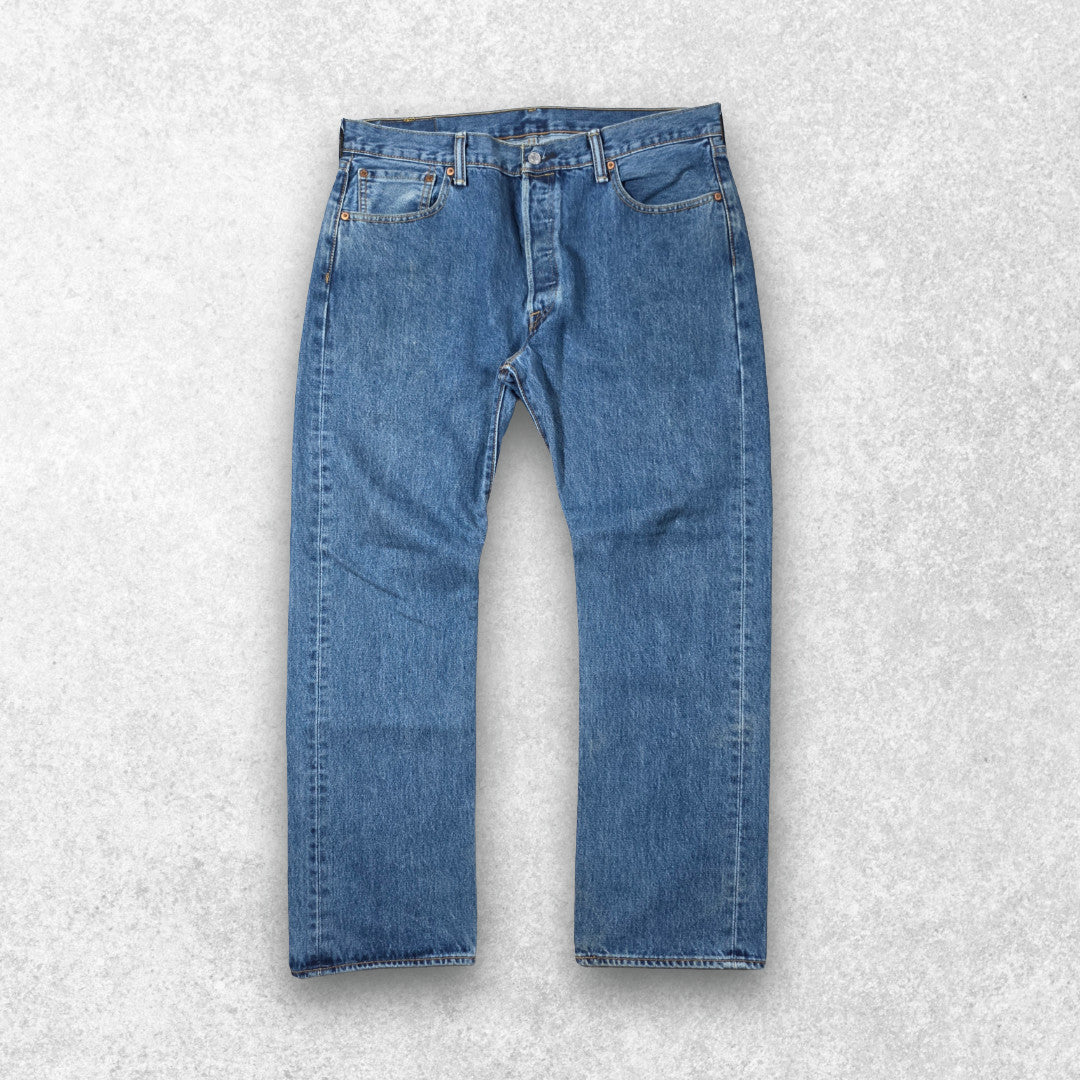 Levi’s 501 Original Fit Jeans W36 L30 Blue Button Fly Straight Leg Men’s