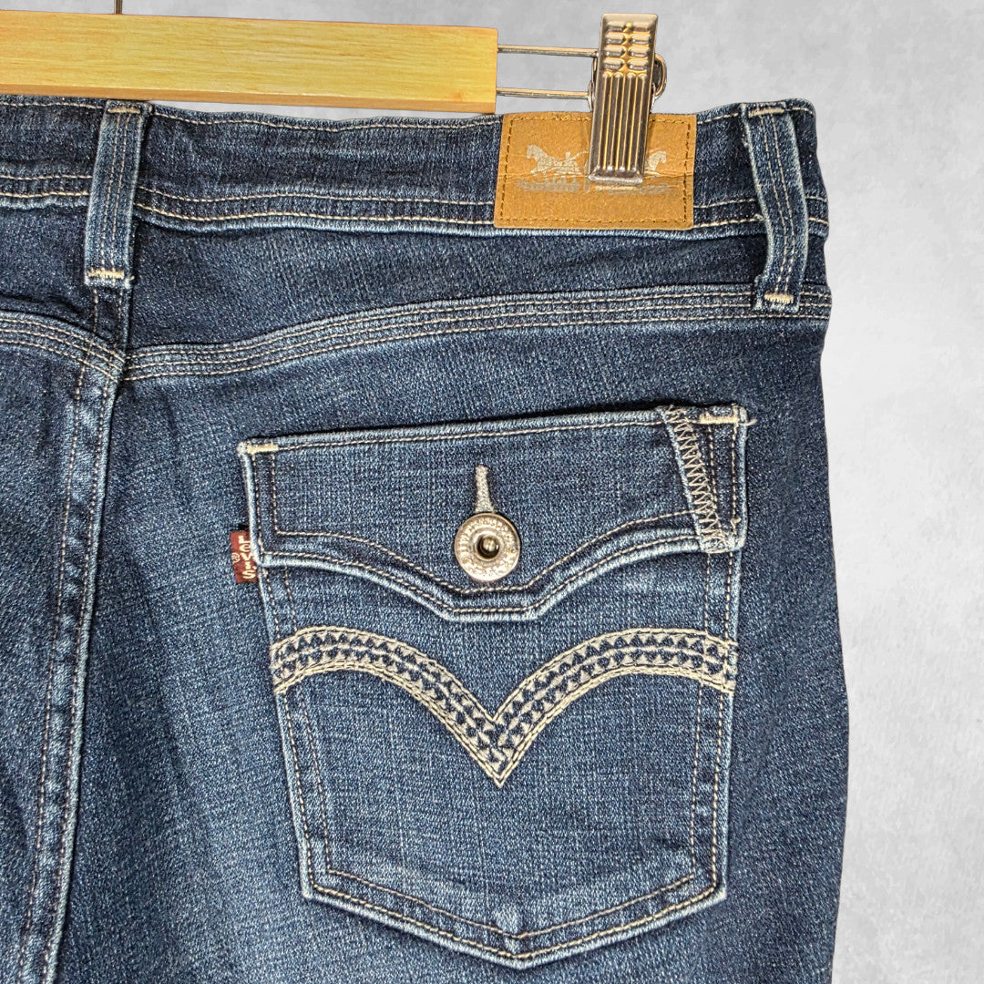 Levi’s 529 Bootcut Jeans W32 L33 Blue Women’s Curvy Fit Stretch Denim Y2K