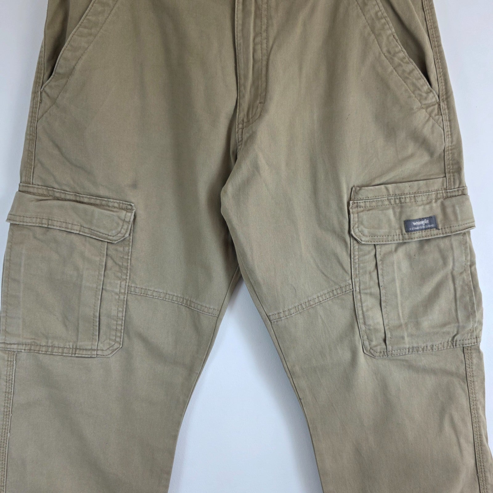 Wrangler Cargo Trousers Mens W30 L30 Beige Relaxed Fit Combat Military Utility
