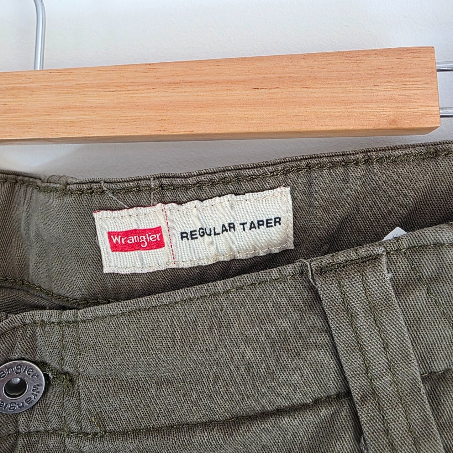 Wrangler Cargo Trousers W36 L32 Green Regular Taper Stretch Utility Combat Pants