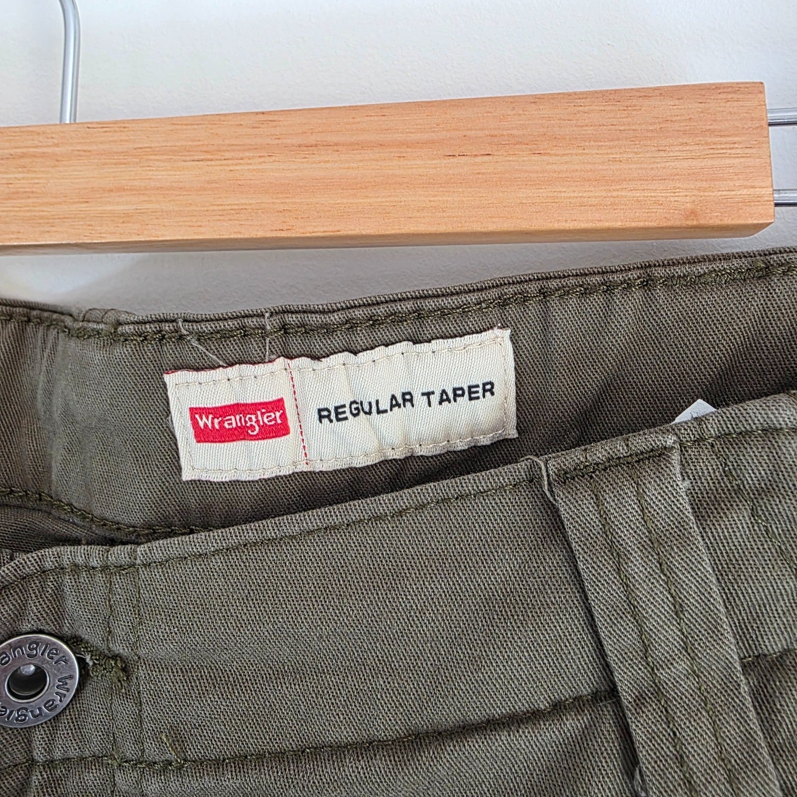 Wrangler Cargo Trousers W36 L32 Green Regular Taper Stretch Utility Combat Pants