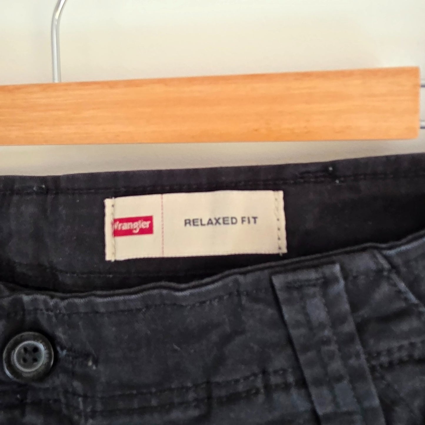 Wrangler Relaxed Cargo Trousers Mens W35 L32 Black Combat Utility Workwear
