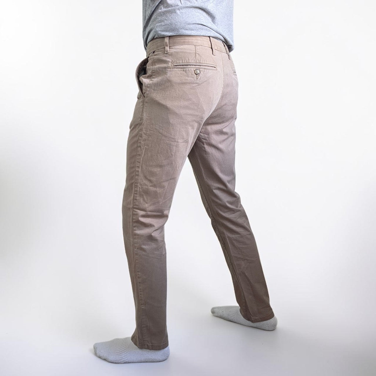 Tommy Hilfiger Denton Chino Trousers W33 L31 Beige Straight Stretch Men’s