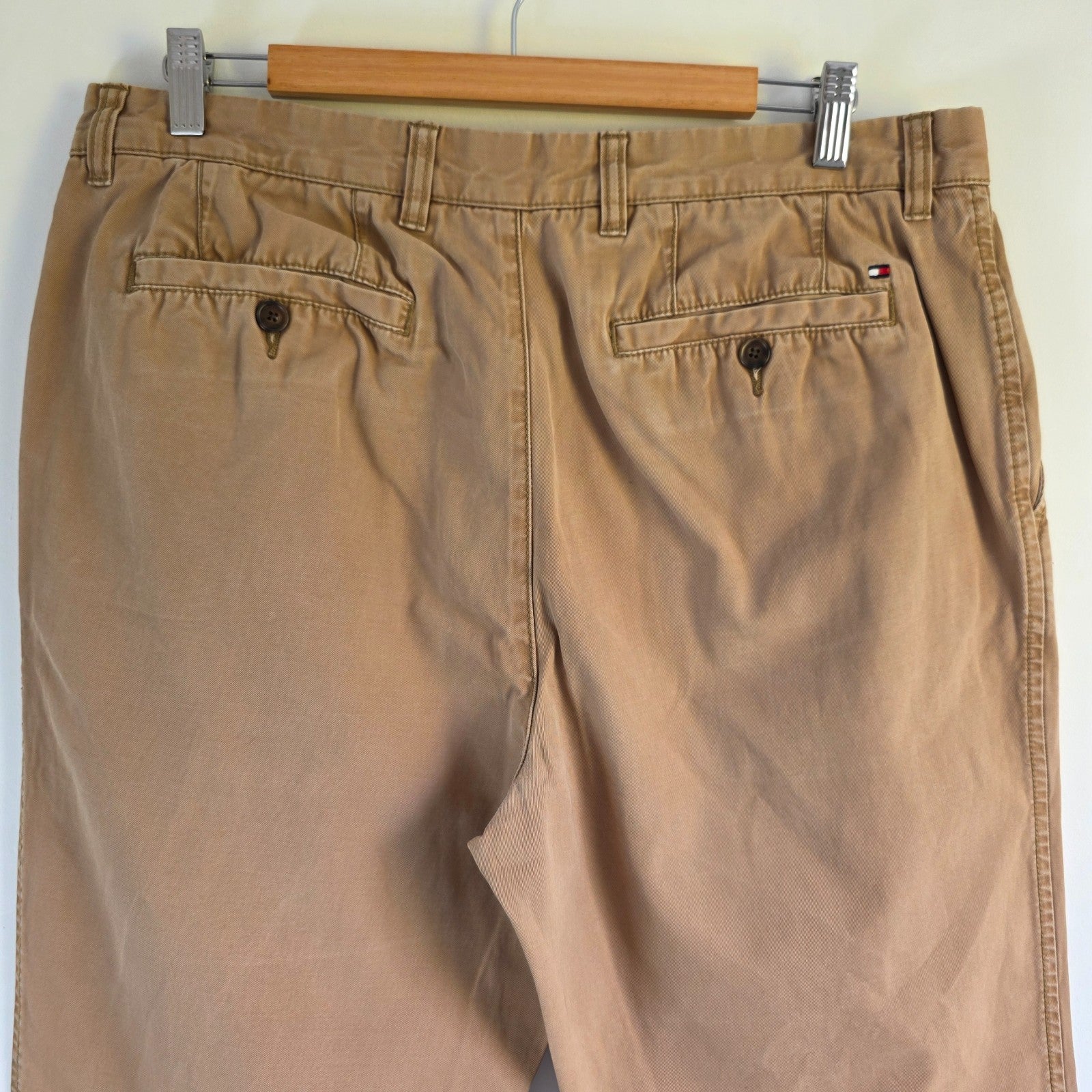 Tommy Hilfiger Chino Trousers W36 L30 Beige Slim Fit Cotton Men’s