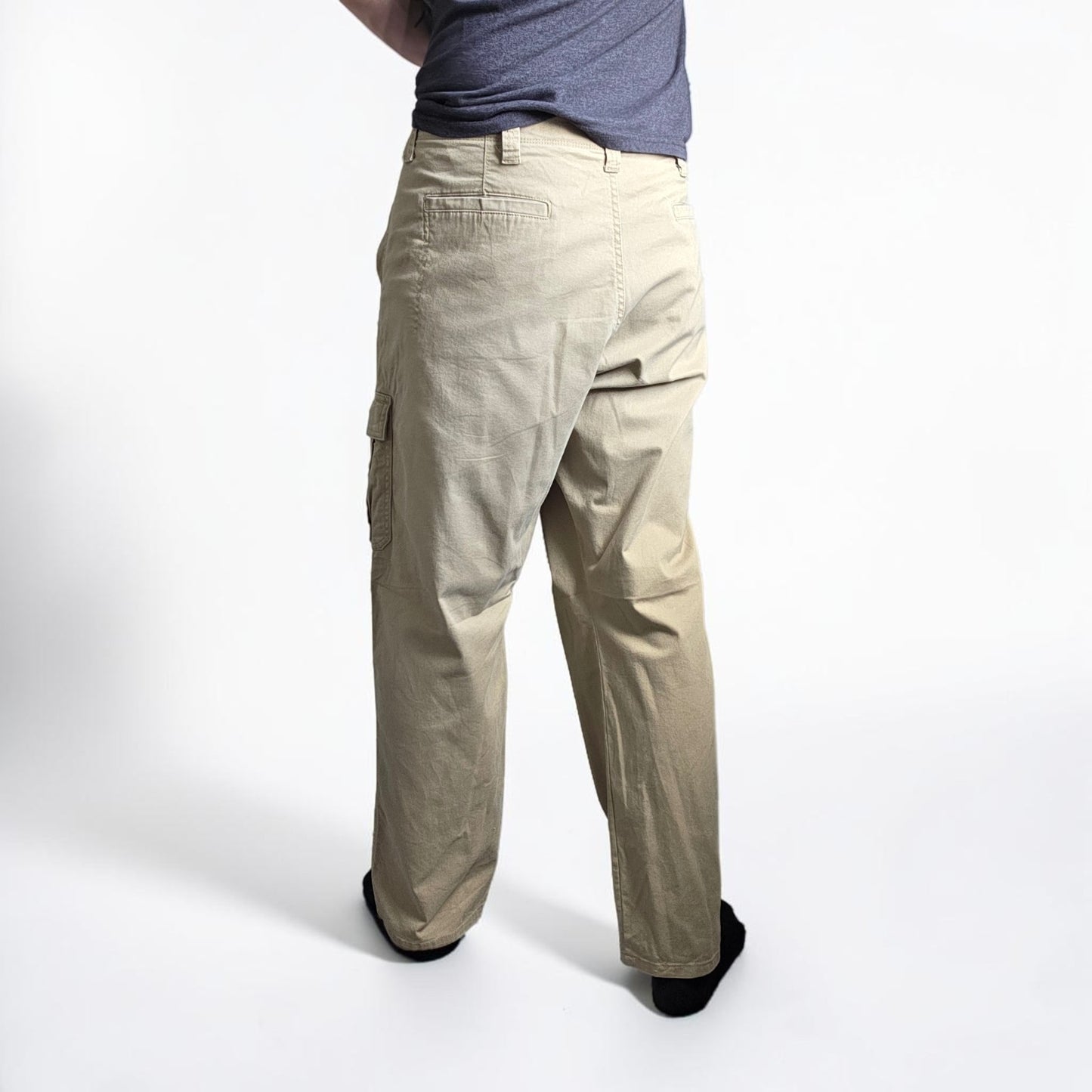 Wrangler Cargo Trousers Mens W40 L30 Beige Relaxed Fit Utility Combat Workwear