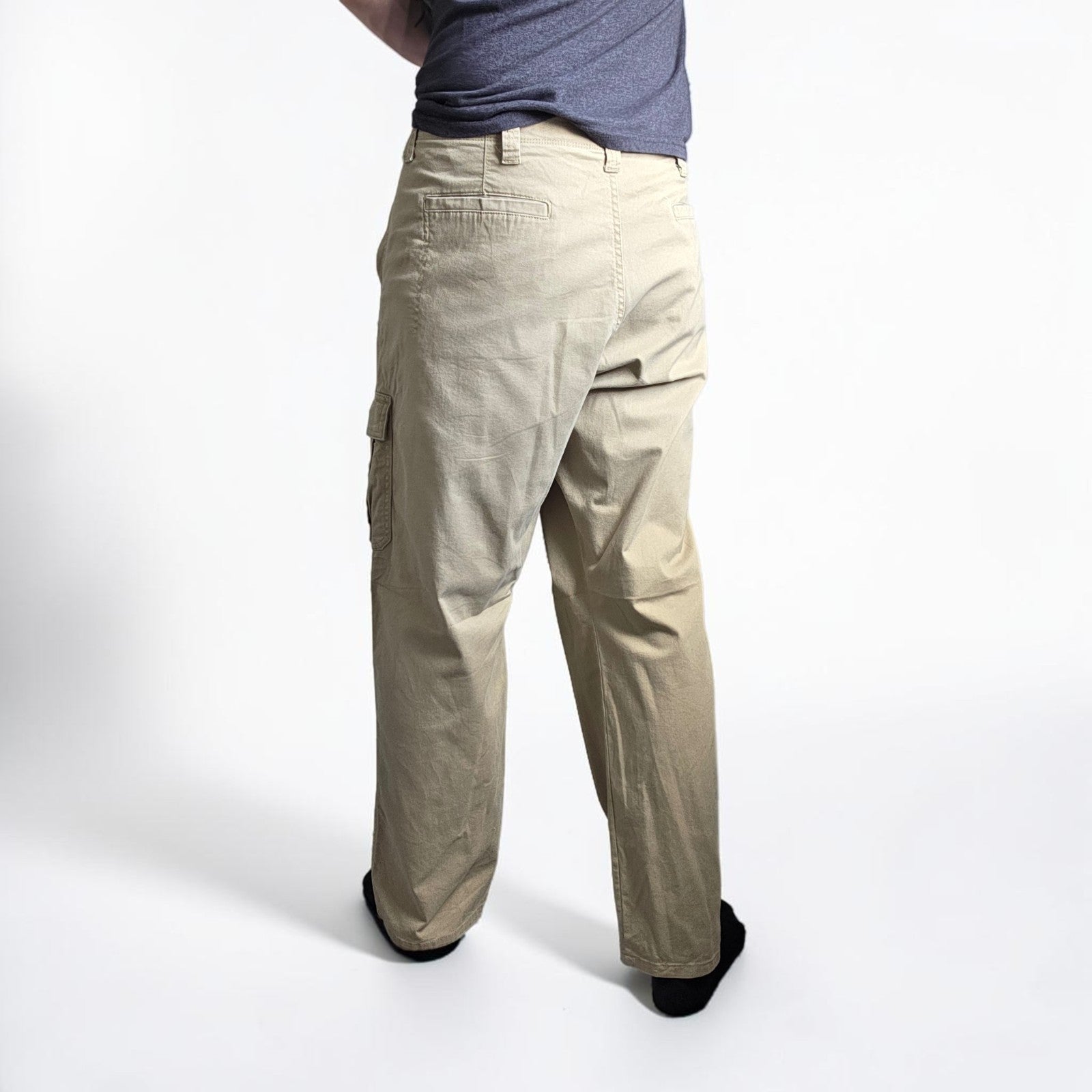 Wrangler Cargo Trousers Mens W40 L30 Beige Relaxed Fit Utility Combat Workwear