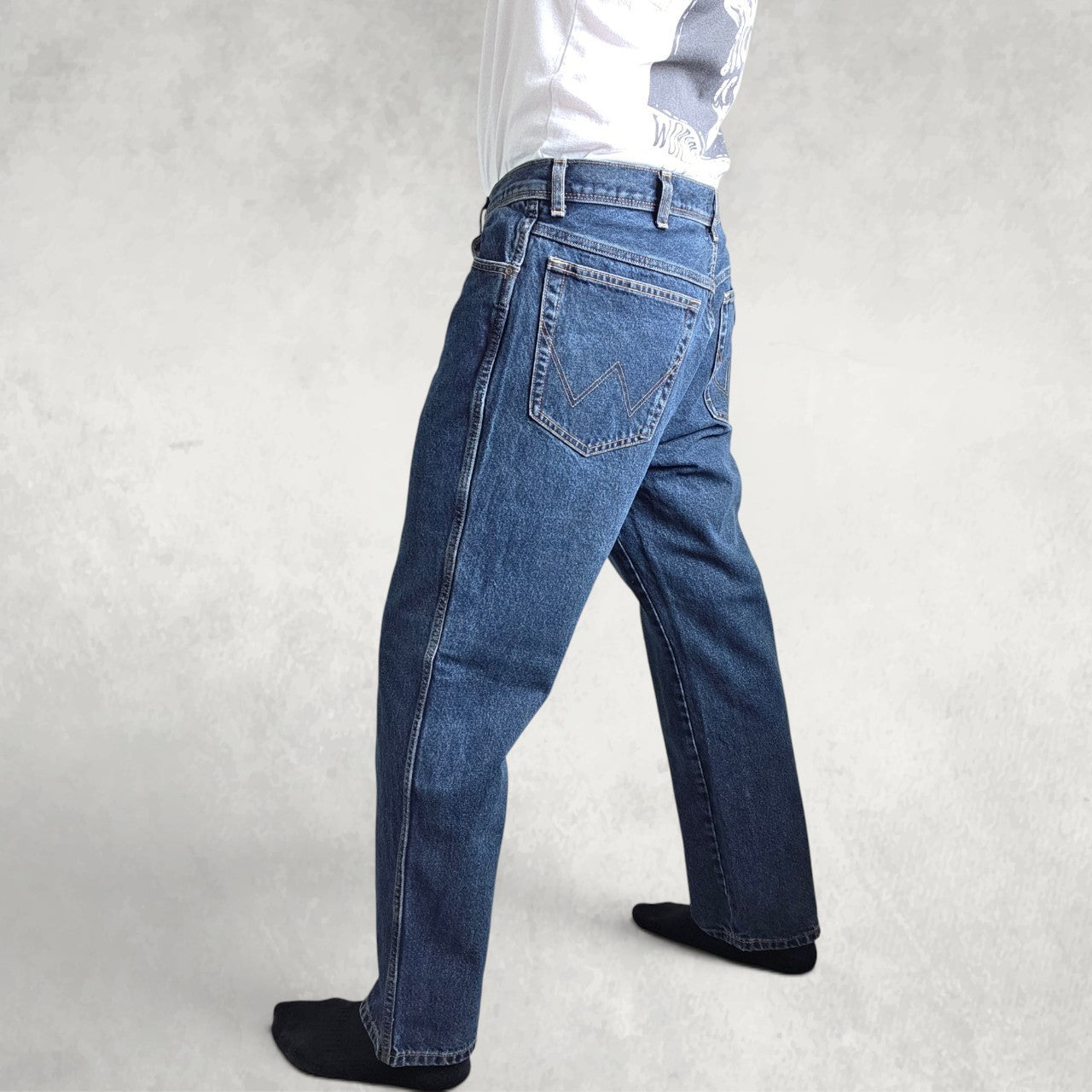 Wrangler Texas Jeans W37 L29 Blue Straight Leg Denim Mens W38 L30