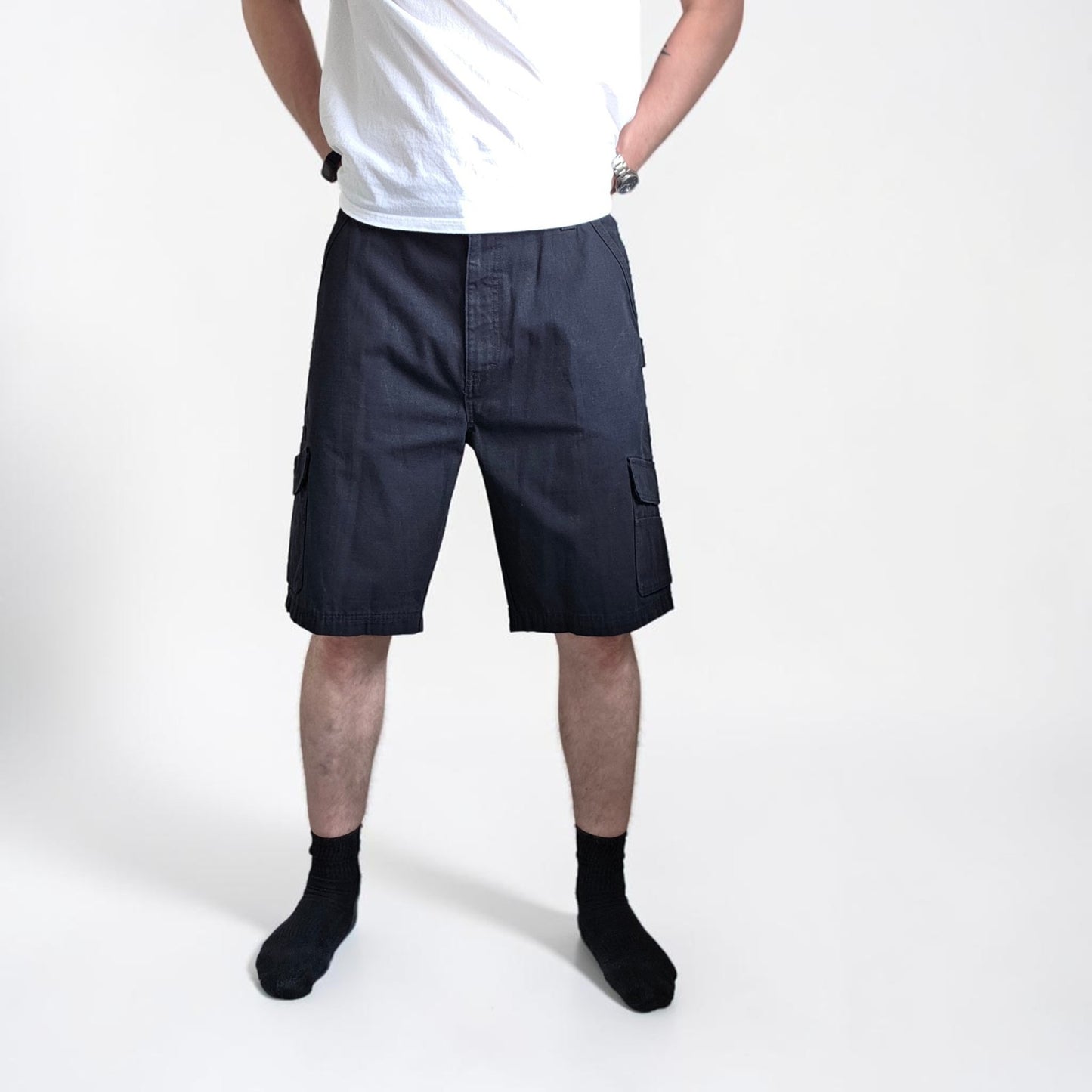 Dickies Carpenter Shorts W38 Black Workwear Utility Cargo Shorts Mens Skate