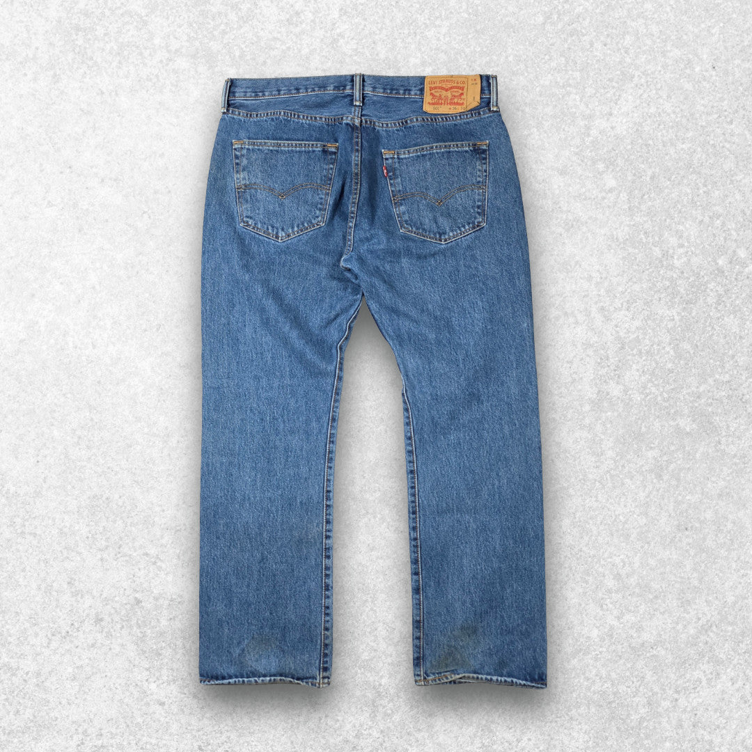 Levi’s 501 Original Fit Jeans W36 L30 Blue Button Fly Straight Leg Men’s