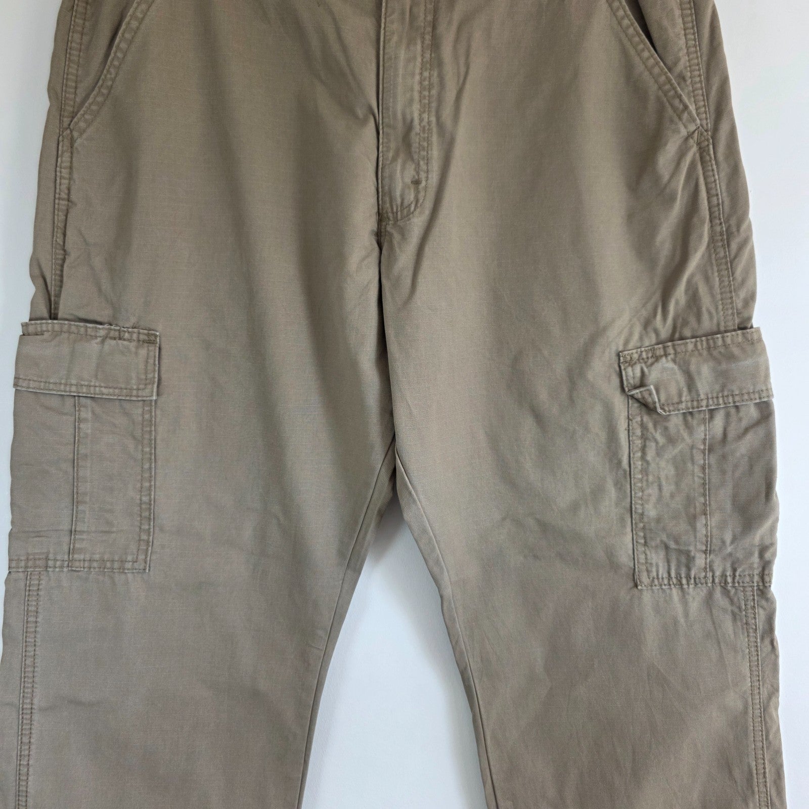 Wrangler Cargo Trousers Mens W36 L29 Beige Relaxed Fit Utility Combat Workwear