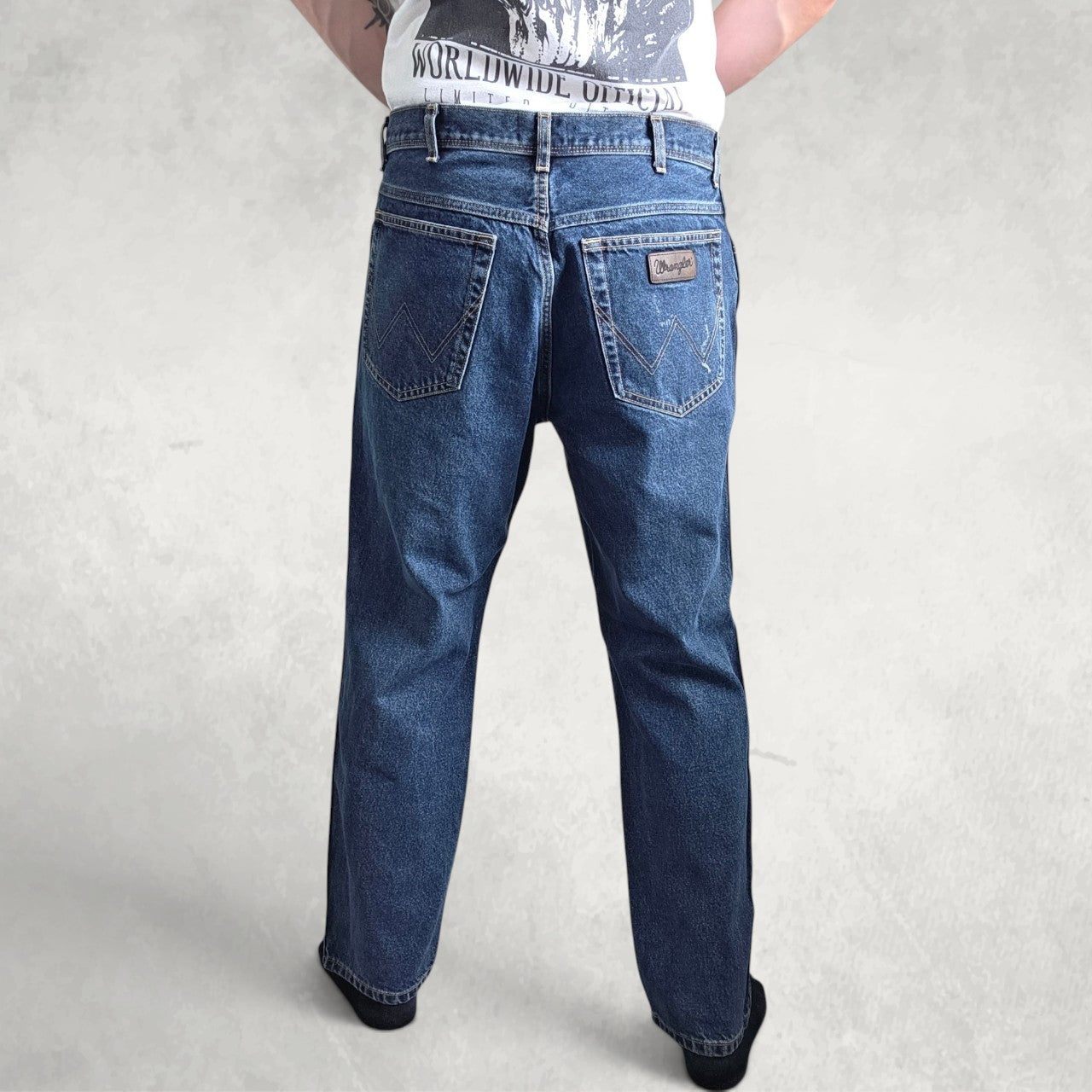 Wrangler Texas Jeans W37 L29 Blue Straight Leg Denim Mens W38 L30