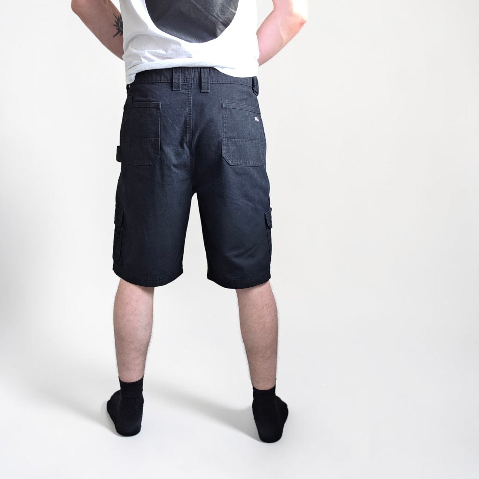 Dickies Carpenter Shorts W38 Black Workwear Utility Cargo Shorts Mens Skate