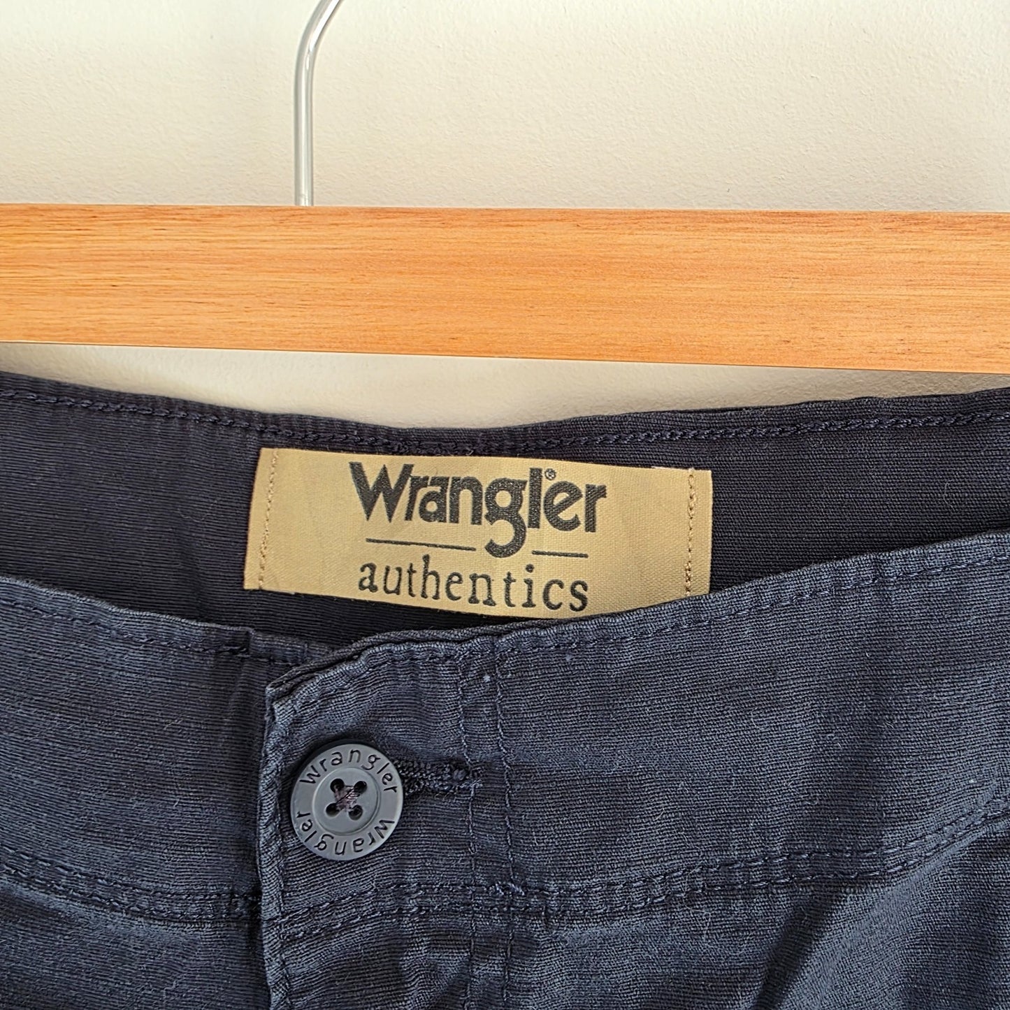 Wrangler Cargo Trousers Mens W38 L32 Navy Relaxed Fit Utility Combat Workwear