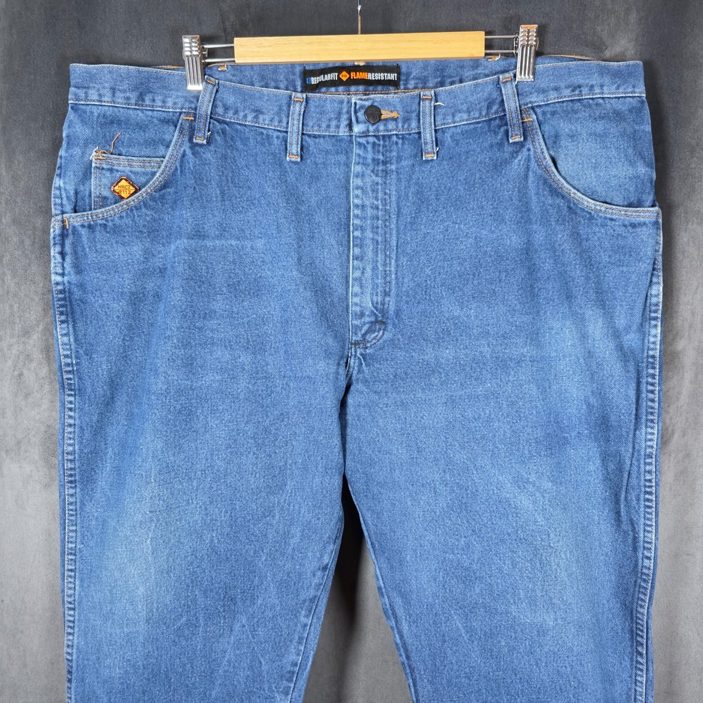 Wrangler FR Flame Resistant Jeans Men’s W44 L32 Black Straight Cotton Denim