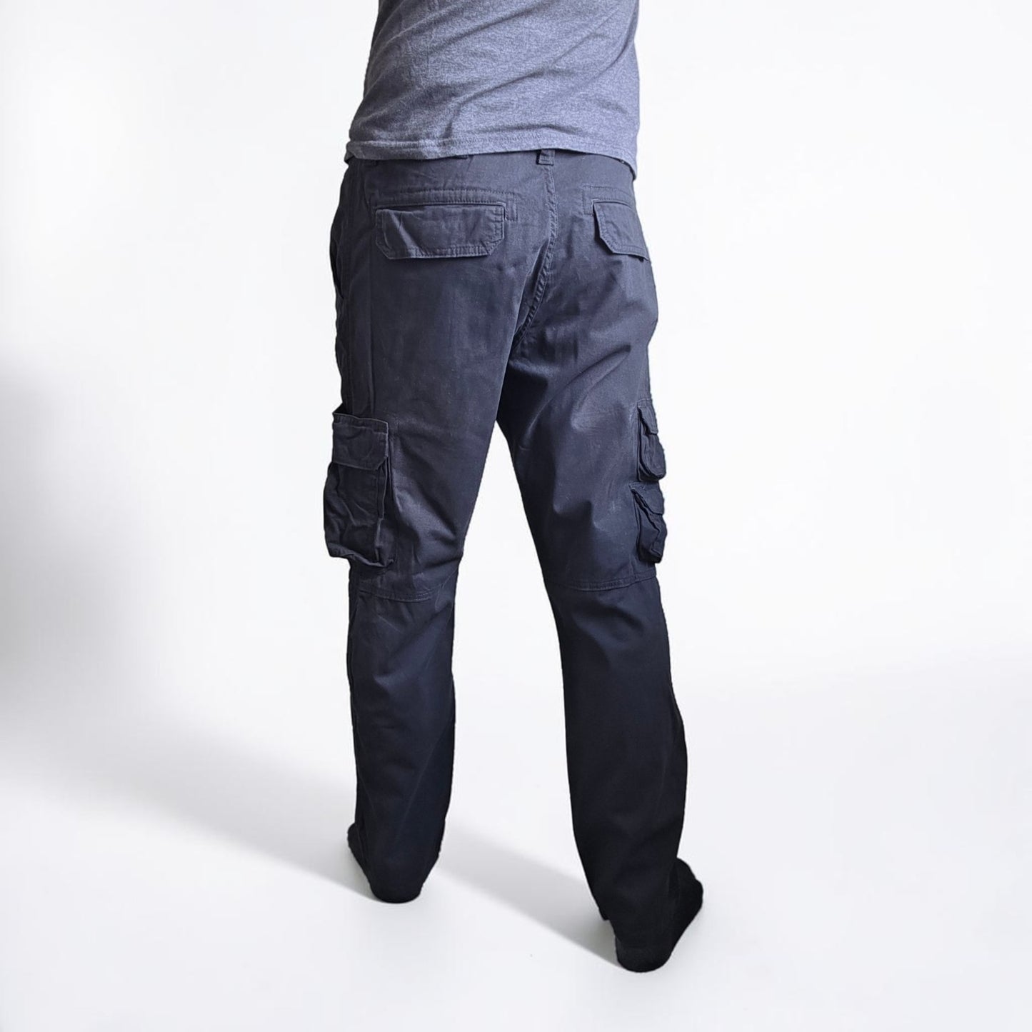 Wrangler Cargo Trousers Mens W36 L30 Black Regular Taper Combat Military Utility