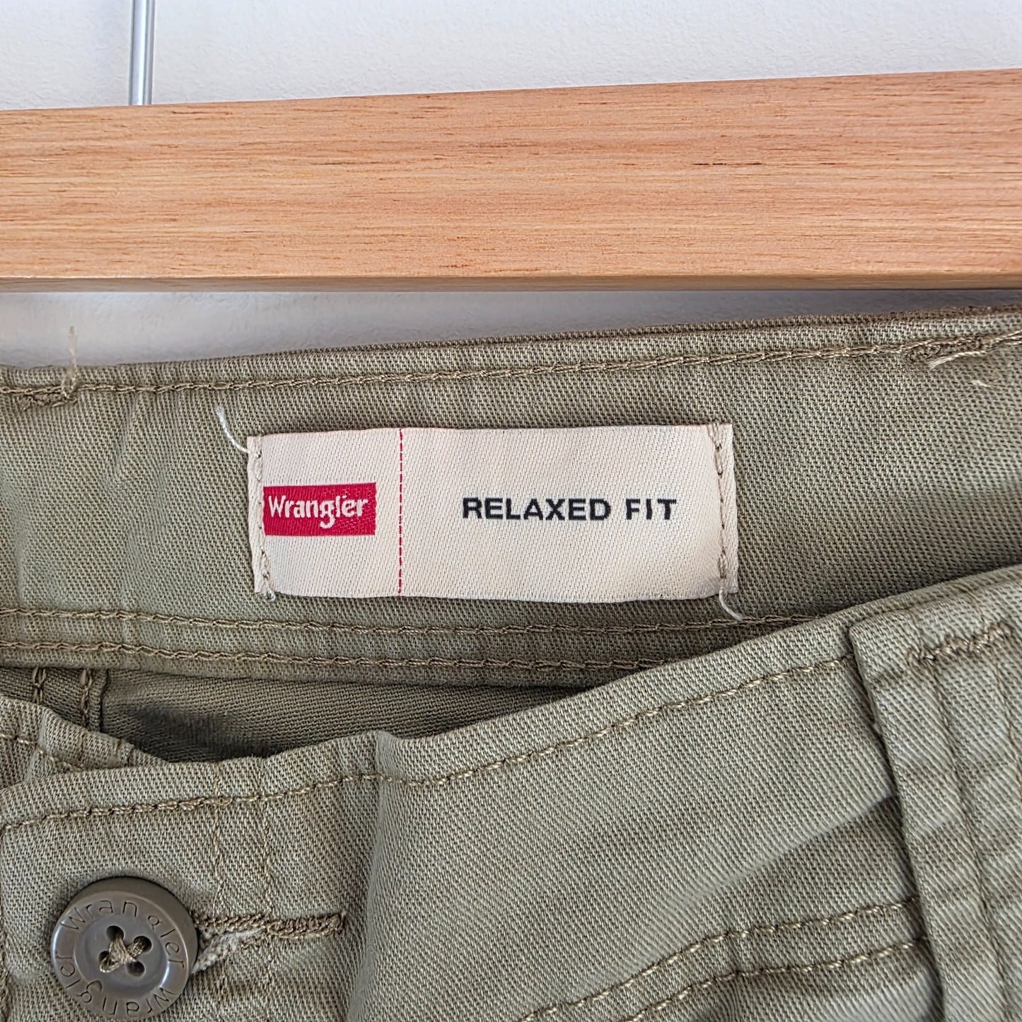 Wrangler Relaxed Cargo Trousers Mens W36 L32 Beige Combat Utility Workwear