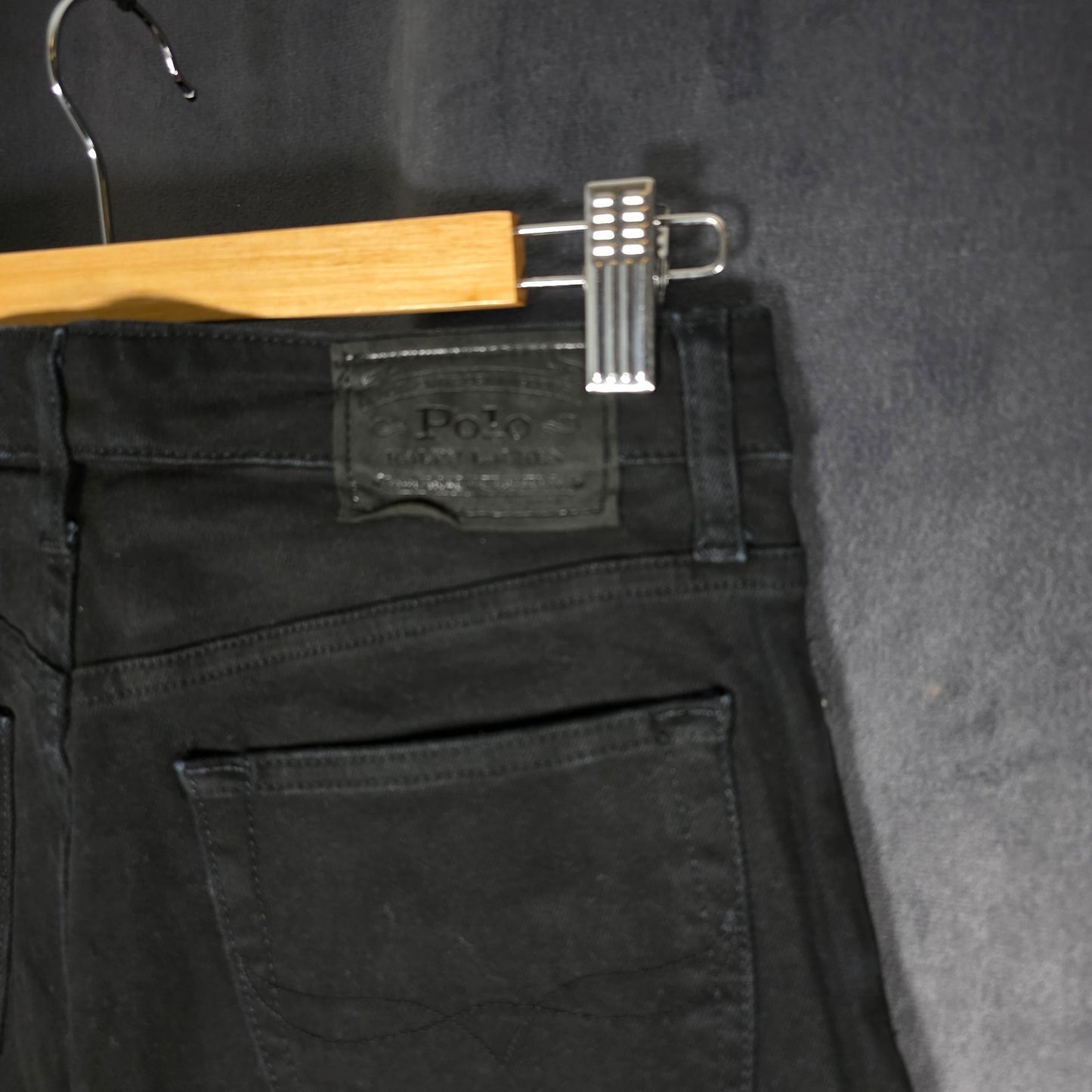 Polo Ralph Lauren Boys Black Jeans Youth XL 18–20 Straight Leg Stretch Denim