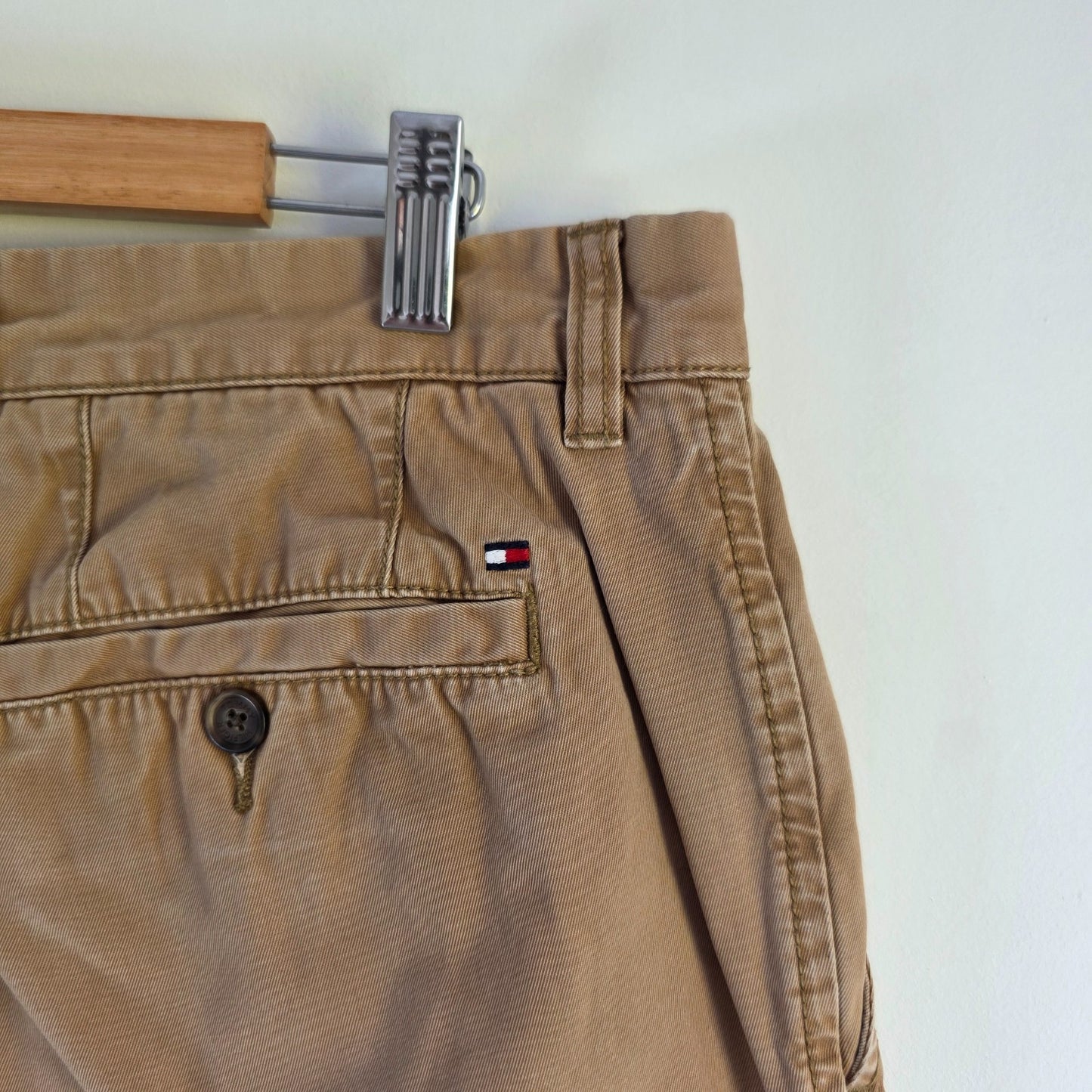 Tommy Hilfiger Chino Trousers W36 L30 Beige Slim Fit Cotton Men’s