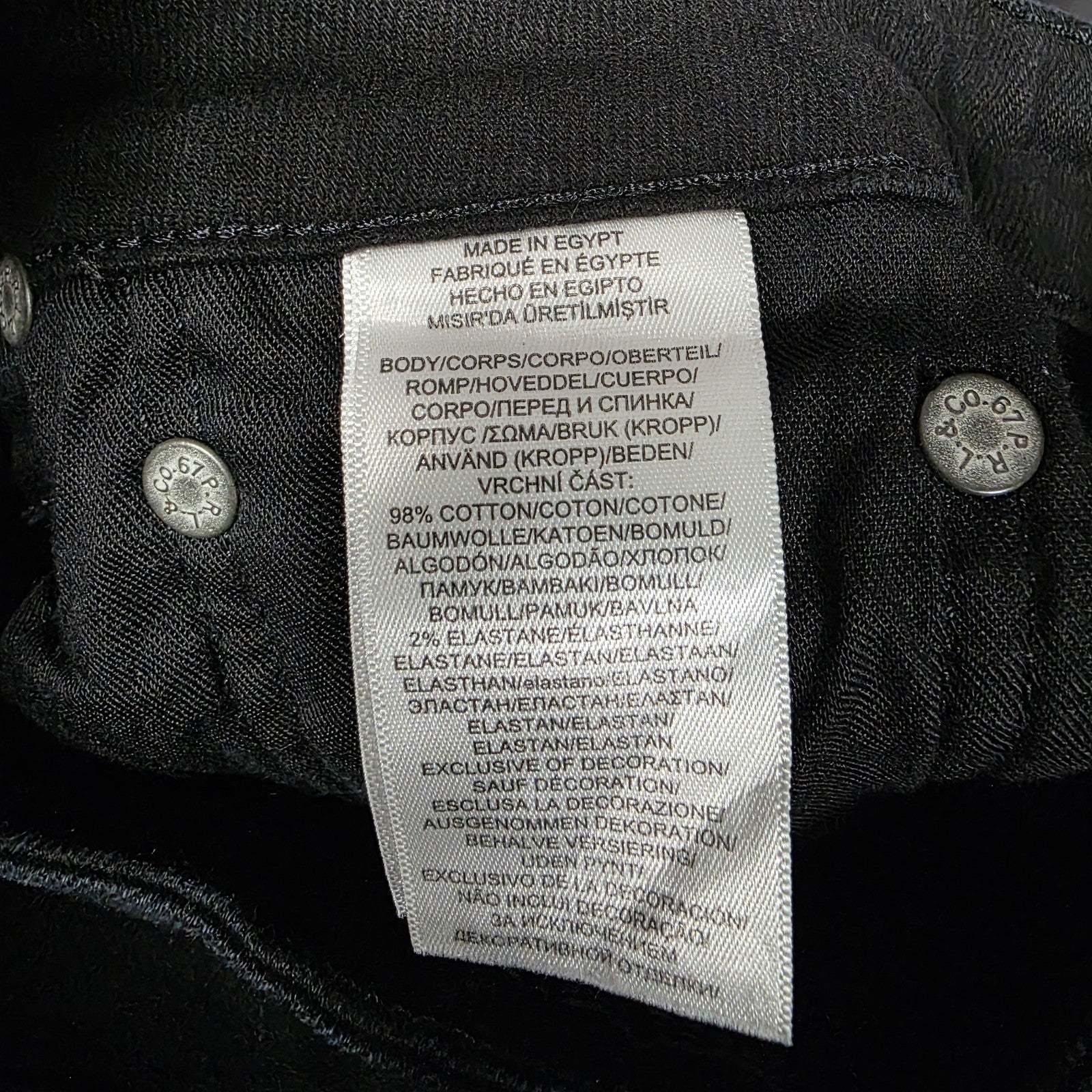 Polo Ralph Lauren Boys Black Jeans Youth XL 18–20 Straight Leg Stretch Denim