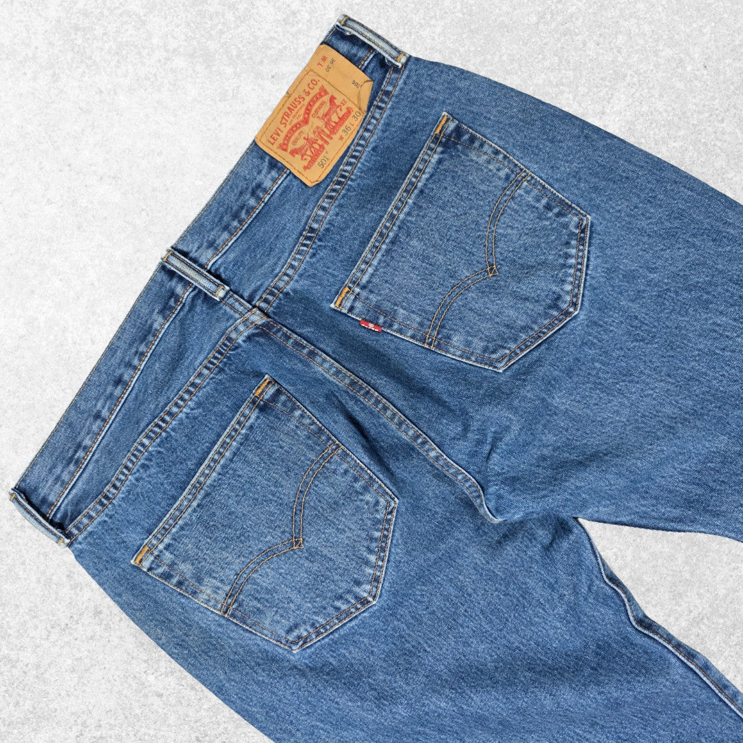 Levi’s 501 Original Fit Jeans W36 L30 Blue Button Fly Straight Leg Men’s