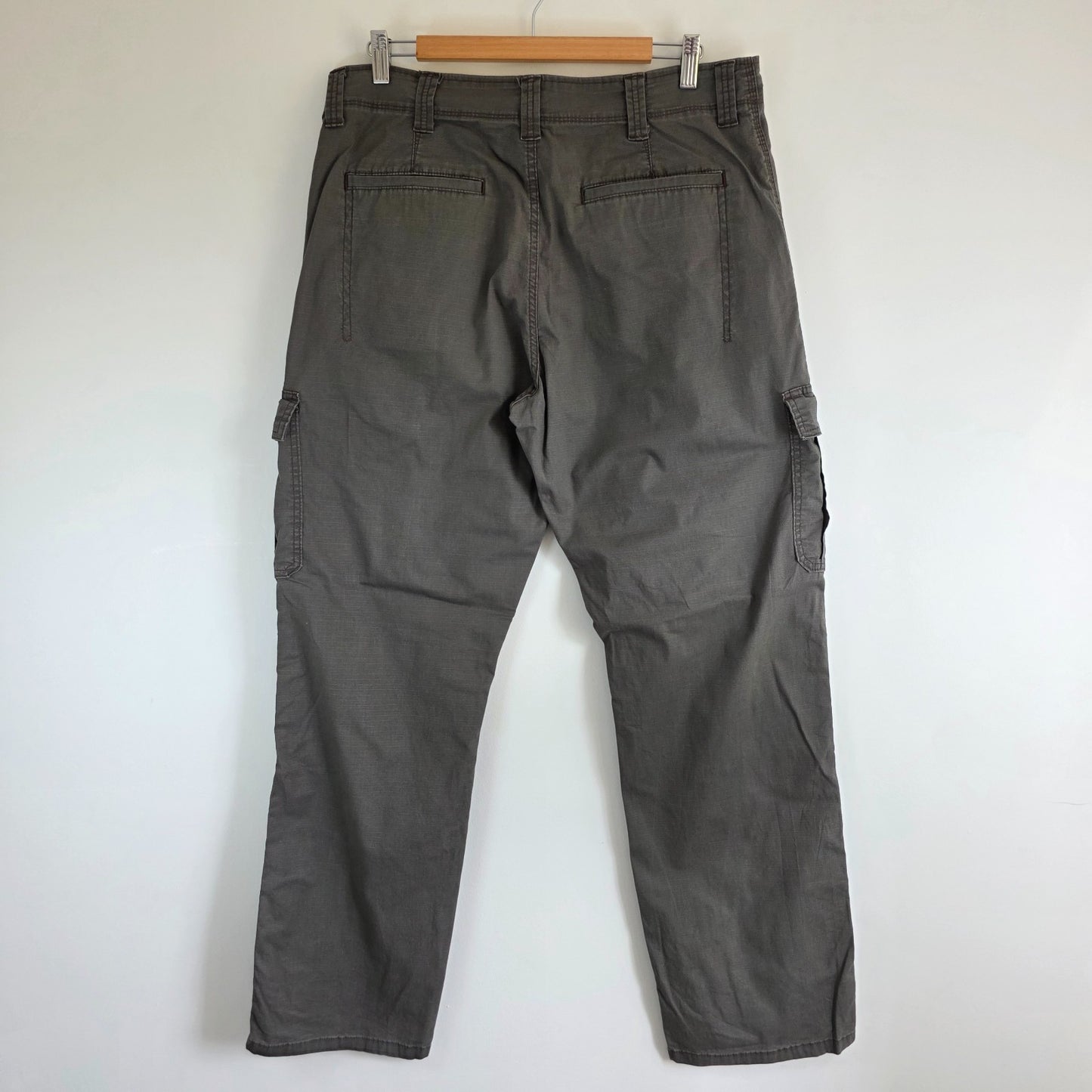 Wrangler Cargo Trousers Mens W34 L32 Grey Utility Combat Military Pants Relaxed