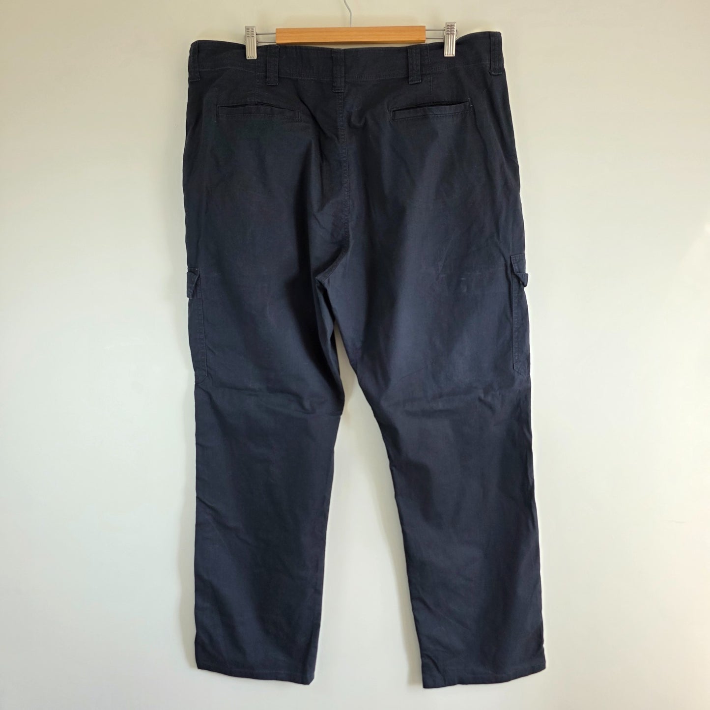 Wrangler Cargo Trousers Mens W38 L32 Navy Relaxed Fit Utility Combat Workwear