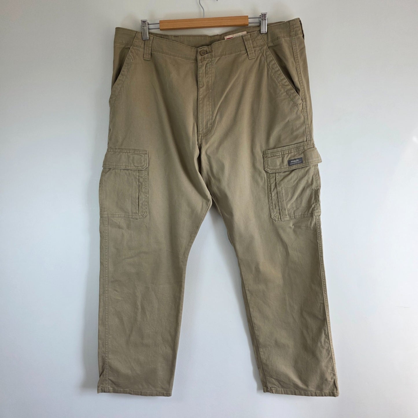 Wrangler Cargo Trousers Mens W40 L30 Beige Relaxed Fit Utility Combat Workwear