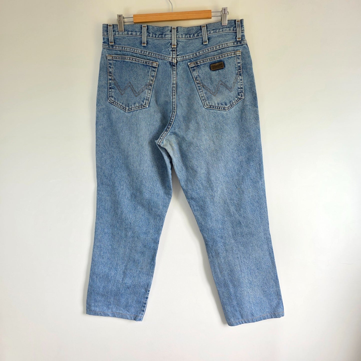 Vintage Wrangler Oregon Jeans W35 L28 Western Workwear Light Wash Denim