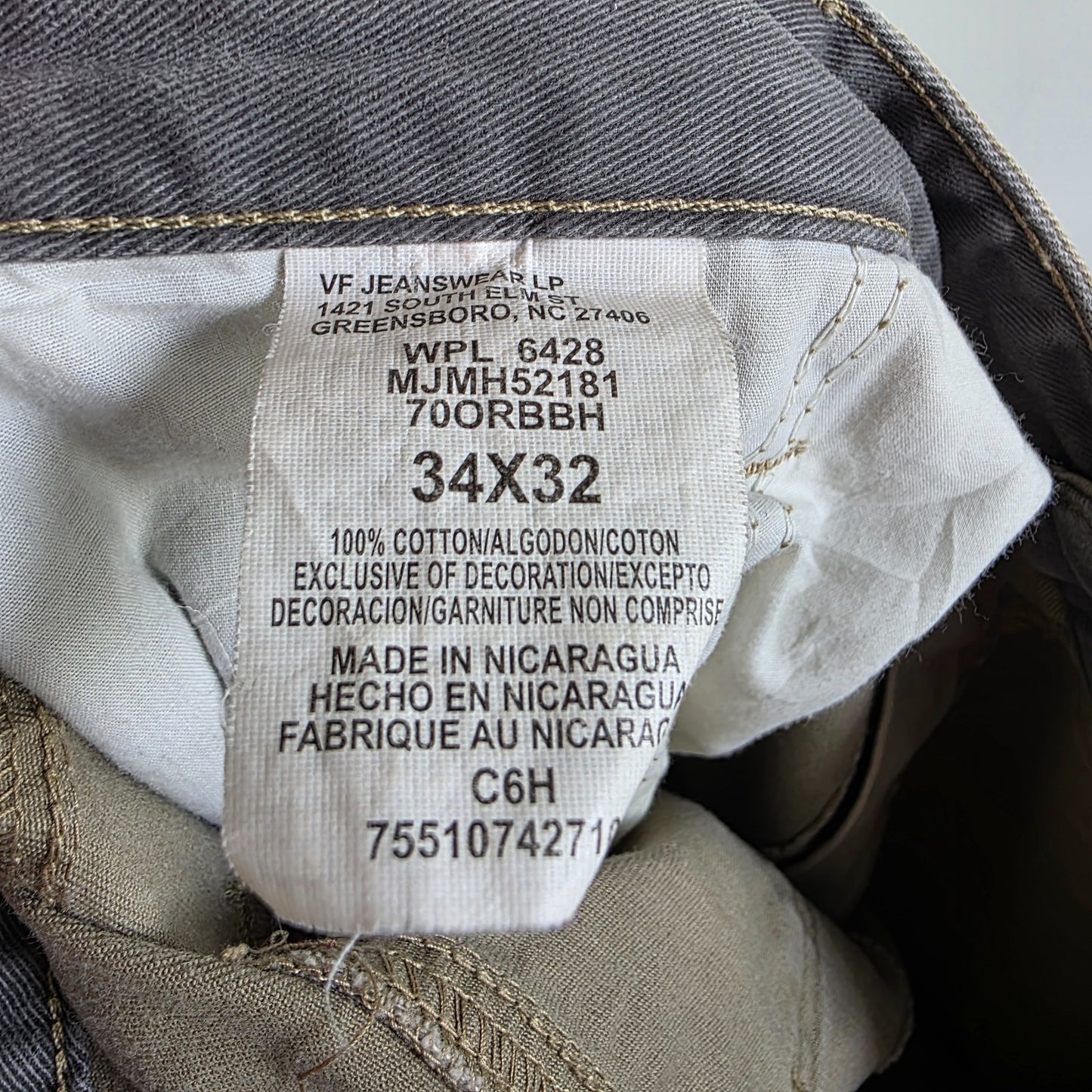 Wrangler Cargo Trousers Mens W34 L32 Beige Relaxed Fit Military Combat Utility P