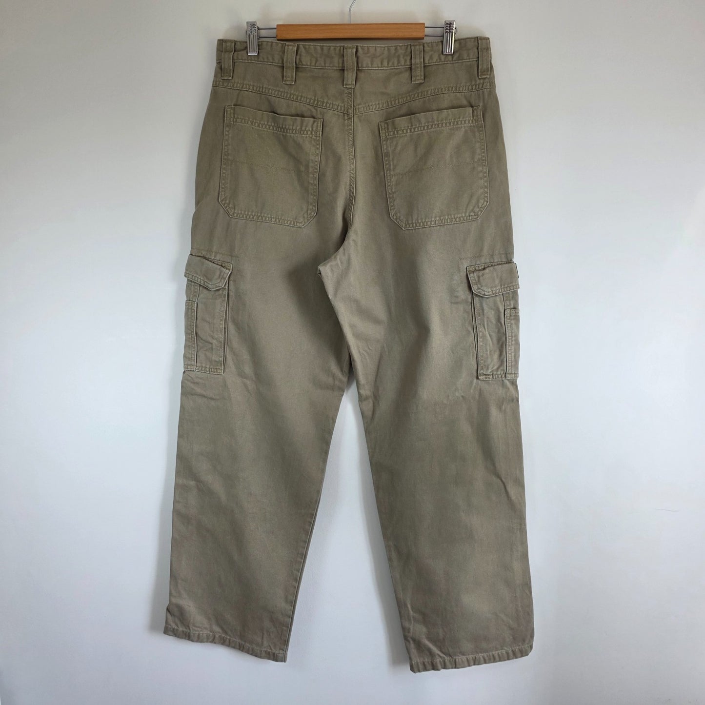 Wrangler Cargo Trousers Mens W34 L32 Beige Relaxed Fit Military Combat Utility P