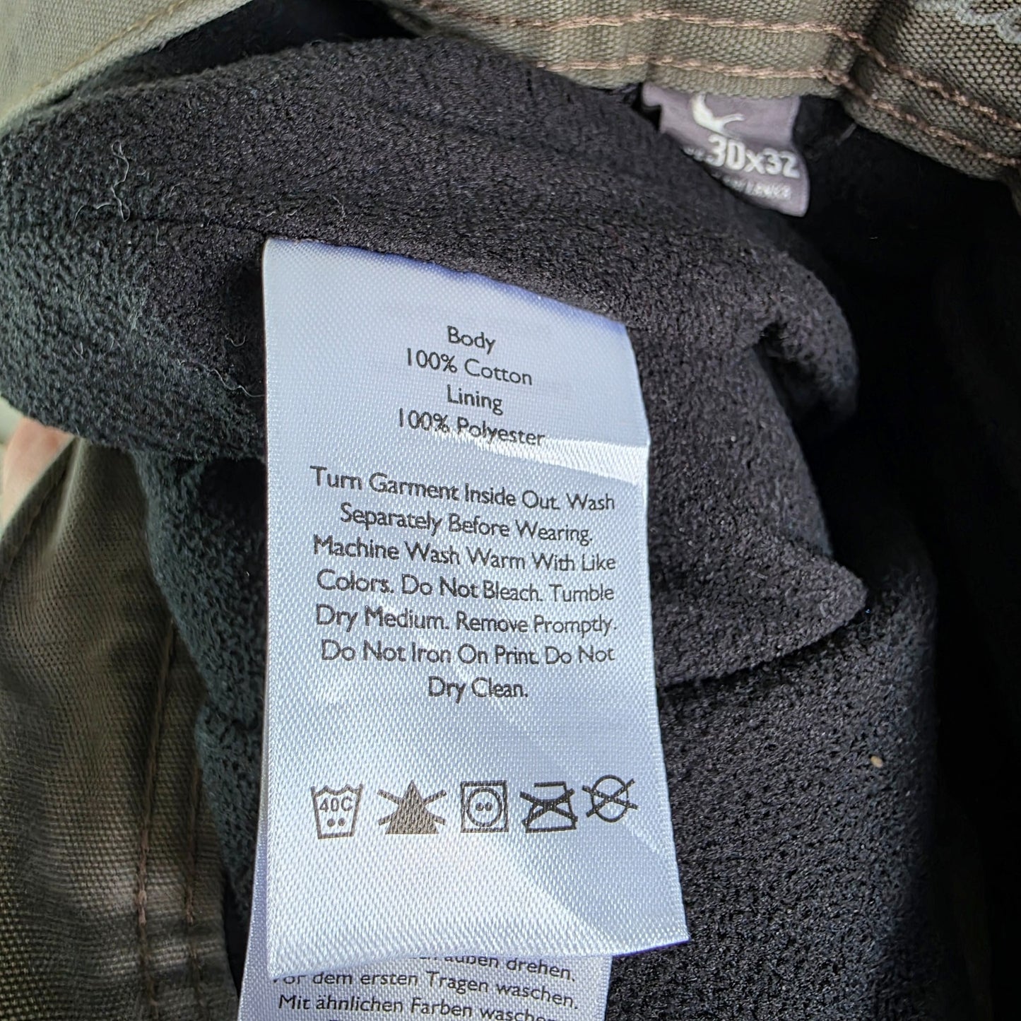 Eddie Bauer Carpenter Pants Mens W30 L32 Grey Fleece Lined Workwear Straight Leg